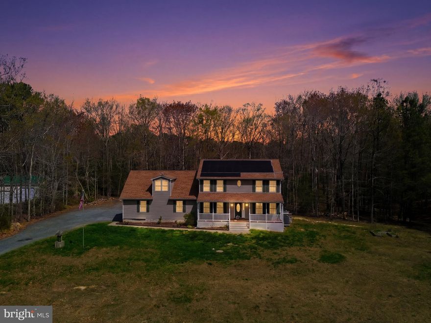 Charming Home on TWO Lots! The home sits on a lovely 1.67 acres and the fully treed lot next door (another 1.19 acres!!) sits to the right of the home, on a quiet Cul-De-Sac neighborhood, close to Shopping, Restaurants and only 15 Minutes from PAX Naval Air Station! Nicely proportioned, a Covered Front Porch Welcomes Guests at the front and a Brand New 25x25ft raised deck off the back, for BBQs, Sunsets and PERFECT for entertaining! Open Floorplan on the Main Level with a Sprawling Living Room, that leads to the breakfast nook, with a clear view, right on through to the kitchen! A Beautifully Upgraded Kitchen with darker toned Granite, Stainless Appliances, Counter Seating, Coffee Bar and Tons of Storage. The Bright Breakfast Room double doors give direct access to the New Rear Deck that overlooks the Private Backyard. Dining Room/ Den / Office option located directly off the Foyer. Lovely Primary Suite with a Custom Walk-In Closet and an Ensuite Bathroom with Soaker Tub, Separate Shower and Double Vanity.  3 really nice sized Bedrooms offer Plenty of Space to Spread Out. Upstairs. The Laundry Area has Additional Storage and is Conveniently Located in the FROG (Finished Room Over Garage) on the Upper Bedroom Level with Full Washer and Full Dryer that Convey. This FROG is 'small apartment sized ' and definitely can be utilized as a 5th bedroom, gameroom or additional family space. And while there is an entire Unfinished Basement with Rough-In for future expansion, there are Already a LOT of Expensive Upgrades down there!  This is where the Whole Home Solar Battery Bank Backup is!  This System is 100% paid off! Buyer Reeps ALL future Benefits and pays NOTHING for all of the Free Energy that is banked, stored and used! You can even Sell Unused Energy back to the grid! A Large Whole House Water Filter has also been installed, next to the Whole Home Dehumidifier.  Theres even a separate breaker panel for the Generator!  This Home Is EFFICIENT! Large, Elongated Attached Two Car Garage actually holds Four (4) Vehicles, and there is still Additional Workspace at tour benches. Vinyl Garden Shed and Amish Built Play Set in the back yard Conveys. This Attractive Home comes with TWO Lots.

Driveway parking holds 10+ NO HOA! Land space for Horses, Gardens, Chickens, Workspace, Vehicles! Come See for Yourself! 

 The Pride in Ownership Shows! Gorgeous!

OPEN HOUSE! SUNDAY, APRIL 19th, From 12 to 2!  45954 Burns Dr in Valley Lee! ABERDEEN Subdivision (Off Flat Iron Rd)