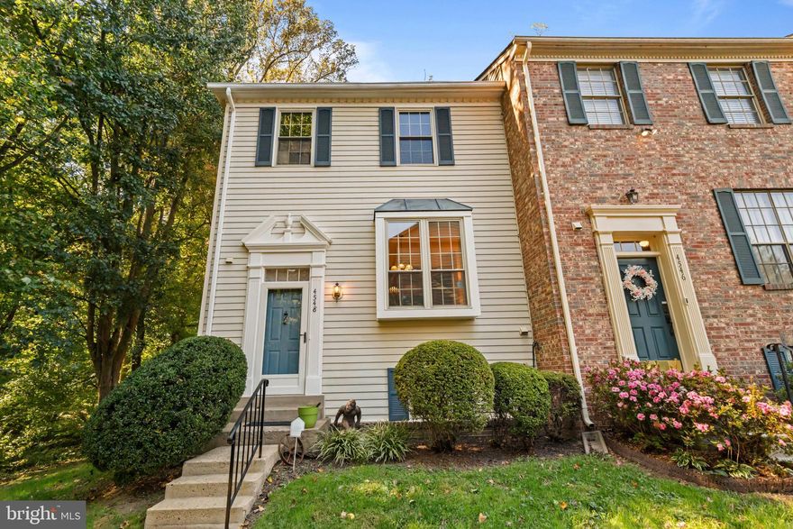 *Open House Cancelled. Property is  under contract.***Mortgage savings may be available for buyers of this listing*** Location and value all in one! Welcome to this charming end-unit townhome featuring three finished levels, nestled on a private lot that backs to trees for added privacy. Enjoy a fully fenced backyard with a wonderful brick patio and deck—perfect for relaxing or entertaining guests.

This home offers three bedrooms and two and a half bathrooms that have been fully updated. Newly painted neutral décor throughout.

The main level welcomes you with an inviting entry foyer, a convenient powder room, a separate living room, and a lovely country kitchen with an island that opens to the dining area.

The upper level boasts a spacious primary suite with an updated private bathroom, along with two additional bedrooms that share a beautifully renovated hallway bath.

The lower level features a cozy wood-burning fireplace and a walkout basement that opens to the patio area, creating the ideal indoor-outdoor living space. Updates include: HVAC (2012), Roof (approx. 6 years old), Water heater (1 year old), Windows and sliding glass door (under 10 years old), New plumbing throughout. 

Never lack parking with one reserved parking space and three visitor passes.

Enjoy the convenience of an excellent location in the heart of Annandale — just minutes to Little River Turnpike, I-395, and I-495 for an easy commute inside the Beltway. Close to shopping, dining, and all the conveniences of Northern Virginia living!