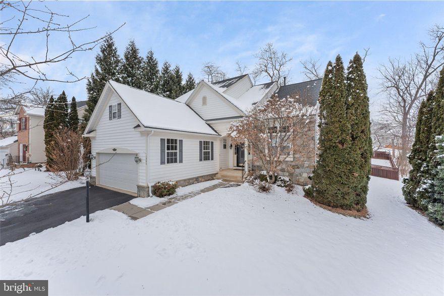 You found your next home! Welcome to this private oasis, conveniently located in the coveted Meadow Branch community of Winchester.  The main floor primary offers a resort style, en-suite bath featuring dual vanities, a jetted soaking tub and a large walk-in shower.  Vaulted ceilings, separate walk-in closets, and a private brick patio add to the retreat feel of the primary bedroom. Floor to ceiling stone accents the gas fireplace of the sunken living room which opens to a bright sunroom. The eat-in kitchen features a butcher block island, gas stove, breakfast nook with a wet bar, and a formal dining room. Overlooking the living area, the second level features an additional bathroom and three large bedrooms, one of which has a custom, built-in workspace. A TREX deck and mature trees create a secluded escape in the fully fenced rear yard.  This home has been beautifully maintained and is just minutes from shopping, dining, and the charm of historic Winchester.