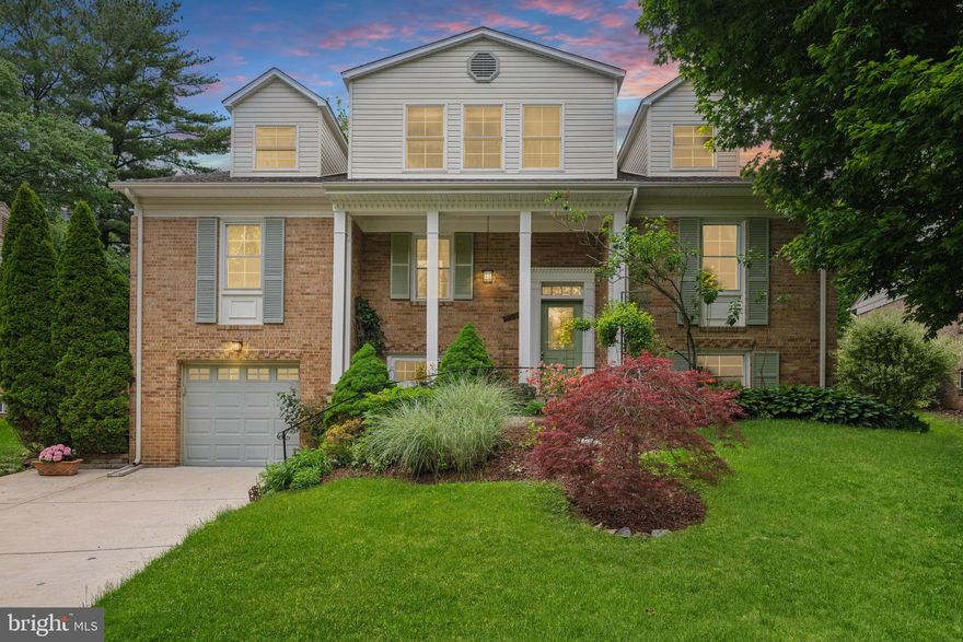 Welcome to this updated 6-bedroom, 3.5-bathroom home with an attached garage. The main level features hardwood floors throughout, a spacious kitchen with a bright breakfast area, and french doors leading to the backyard — perfect for indoor-outdoor living. The open floor plan connects the dining and living rooms, creating an inviting space for gatherings. Two bedrooms are located on the main level, including the primary suite with its own private bathroom. In 2012, a well-designed second-story addition expanded the home to include two generously sized bedrooms, each with oversized, windowed walk-in closets, a full bathroom with soaking tub and free standing shower, a family room with  wet bar and a private deck with stairs to the back yard. The lower level offers even more space with a large recreation room featuring a cozy fireplace, two additional bedrooms, a full bathroom, and a laundry room. Spacious, stylish, and move-in ready, this wonderful home offers everything you need for comfortable, modern living. Seller prefer up to 2 months post settlement occupancy.