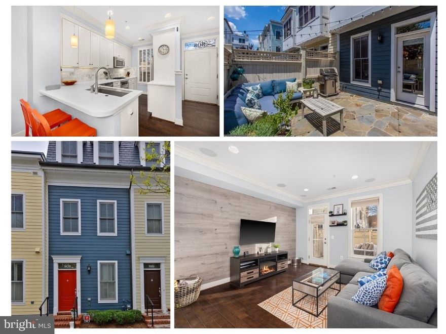 OPEN SAT 1-3pm!  You'll love this seamless blend of refined design and effortless Old Town living. This sought-after Alexander model in Old Town Commons offers an exceptional combination of upscale finishes, 2 private outdoor spaces, and a prime location just steps from the Braddock Road Metro, parks, shopping, and dining.

More than $60,000 in builder upgrades elevate the interior, including wide-plank hardwood floors, a crisp white kitchen with brushed stone backsplash, stainless steel appliances, and spa-inspired marble-topped vanities. The light-filled layout feels both polished and practicalideal for everyday living and easy entertaining.

Two private outdoor spacesa flagstone patio and rooftop deckprovide a rare urban retreat for morning coffee, evening cocktails, or relaxing above the city. One assigned parking space conveys, adding everyday convenience in a highly desirable setting.

From morning strolls to evening dinners, Old Towns waterfront, trendy North Old Town shops, and vibrant restaurant scene are right outside your door.