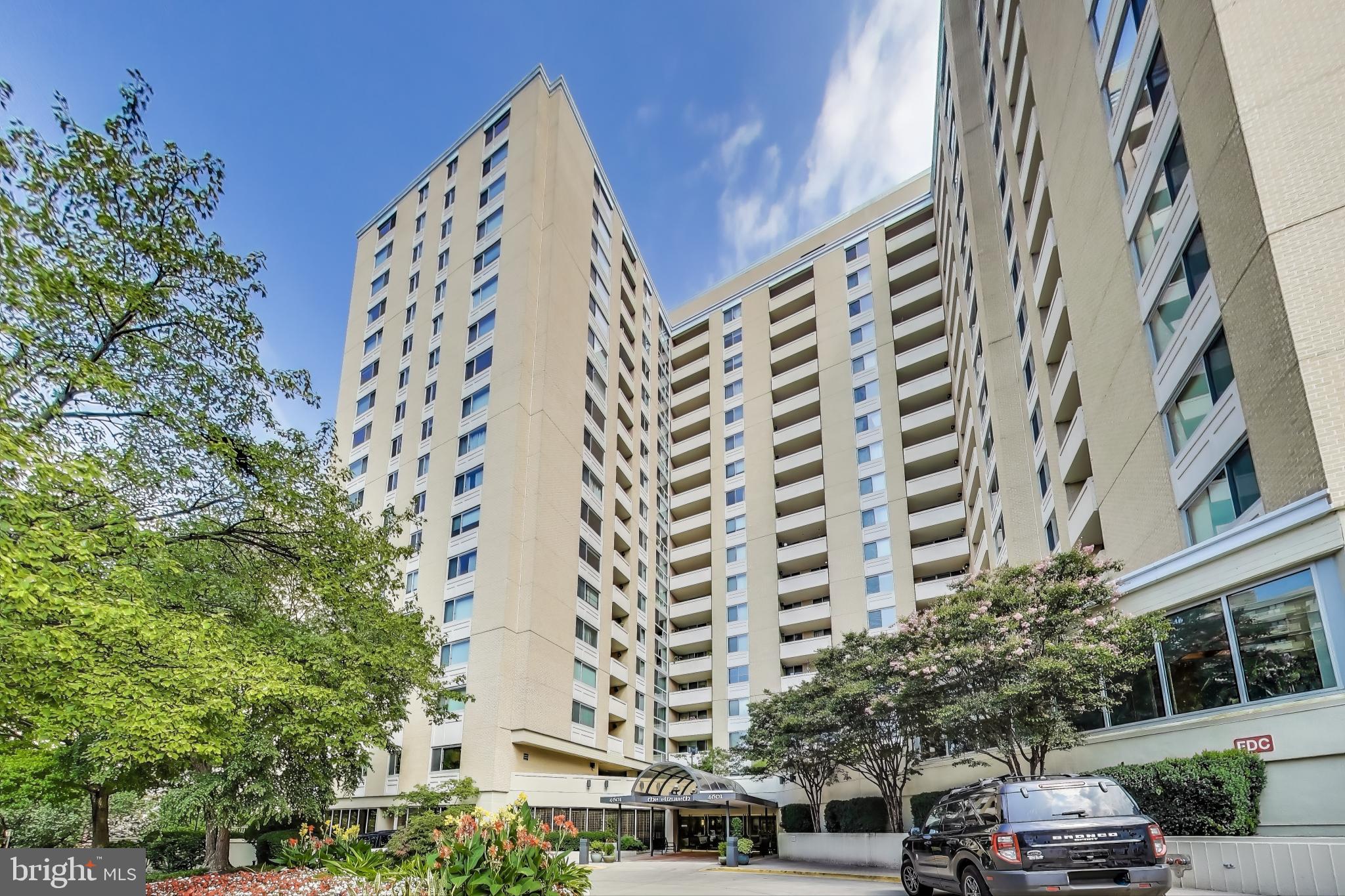 Welcome to this 1 Bedroom, 1.5 Bathroom condo on the 9th floor of The Elizabeth, offering a bright and modern living space in the heart of Chevy Chase. Freshly painted and move-in ready. Great living/dining room space with lots of natural light. Laundry in-unit which offers great convenience. Spacious size Bedroom with en-suite bathroom. Large walk-in closet offers ample storage space. This condo offers both comfort and practicality.
The Elizabeth Condo is a premier building, featuring top-notch amenities including a 24/7 front desk attendants, an indoor pool, gym, party rooms and outdoor lounging spaces, providing residents with the ultimate in luxury living. Situated in an unbeatable location, residents will enjoy easy access to a plethora of amenities including restaurants, grocery stores, shopping and the metro, making it a true urban oasis. Don't miss the opportunity to experience the best of city living in this remarkable condo.