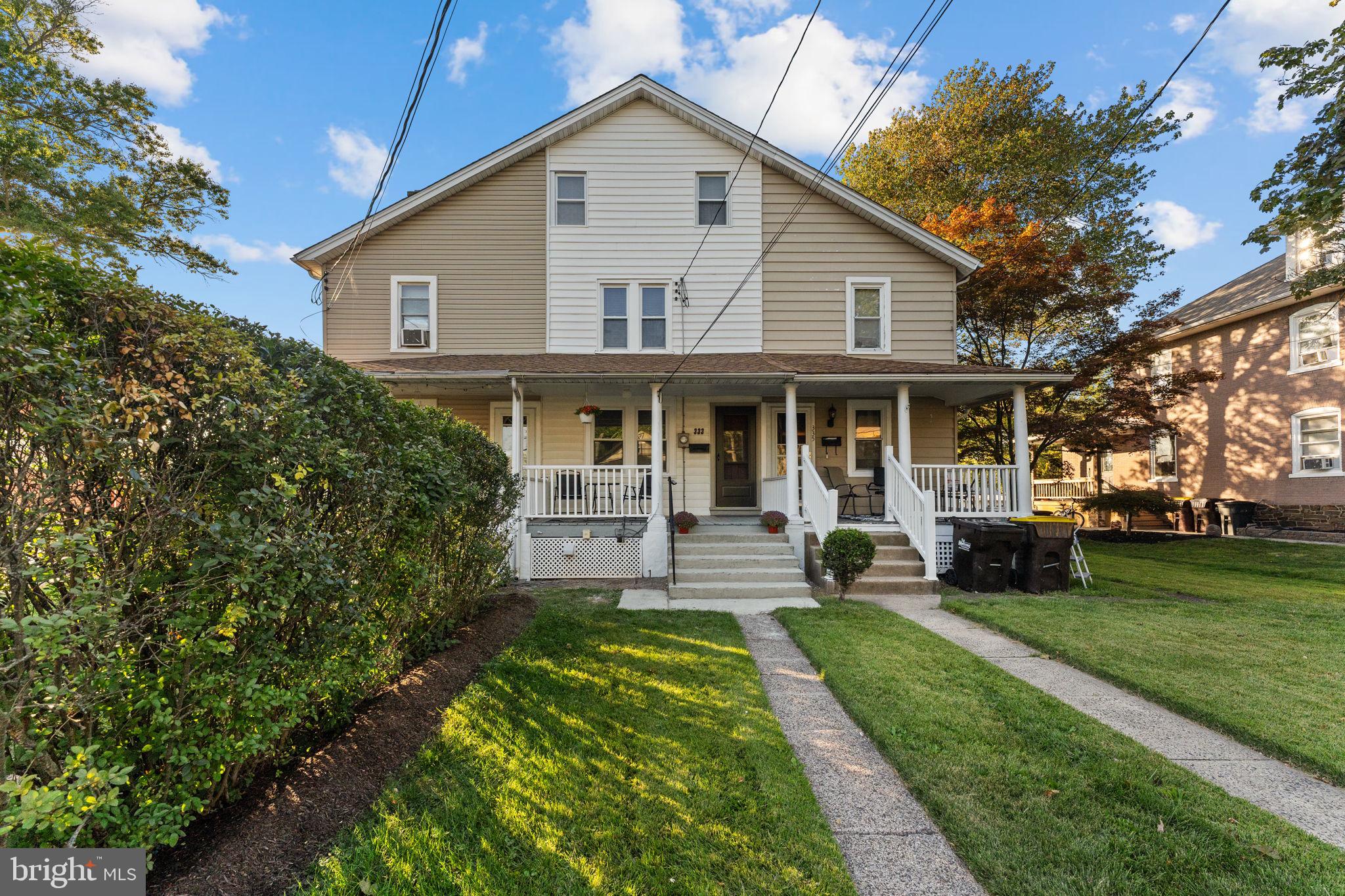 Move-In Ready Affordable Home! Welcome to 333 Union Street, a spacious and well-maintained home in the heart of Hatfield Borough, located in the highly regarded North Penn School District. This versatile property offers generous living space, modern updates, and thoughtful features throughout. The main level includes a comfortable living room, dedicated dining area, large half bath, and a spacious kitchen with abundant storage, including a walk-in closet, pantry, and coat closet. There is room for a breakfast table or the option to create a mudroom space off the back entrance, making the layout as functional as it is inviting. Upstairs, the second floor offers two bedrooms, including a primary bedroom with two sizeable closets thoughtfully outfitted for optimal usage, a full bathroom with tub/shower combo, and a large middle room that works perfectly as a reading nook, playroom, office, or flexible living area. The third floor features a private third bedroom, an additional large living space, and walk-in attic storage.
Recent updates include a brand new roof installed in 2024, fresh paint throughout, new carpeting, new LVP flooring, and modern LED bladeless ceiling fans in all bedrooms. Original hardwood floors are available under current flooring and run through the first-floor living room and kitchen as well as the second-floor bedrooms and bonus room should a new owner decide to refinish them. Additional highlights include a clean unfinished basement with laundry and ample storage, a fenced-in backyard with a large shed in excellent condition, and off-street parking for three vehicles. Conveniently located near shops, parks, and commuter routes, this home is positioned for both comfort and accessibility. With the completion of the 202 bypass projected to significantly improve traffic on Union Street, the location will only become more desirable. Offering flexible living areas, modern updates, and a spacious layout, this property is ready to meet a wide range of needs. Agent related to Seller.