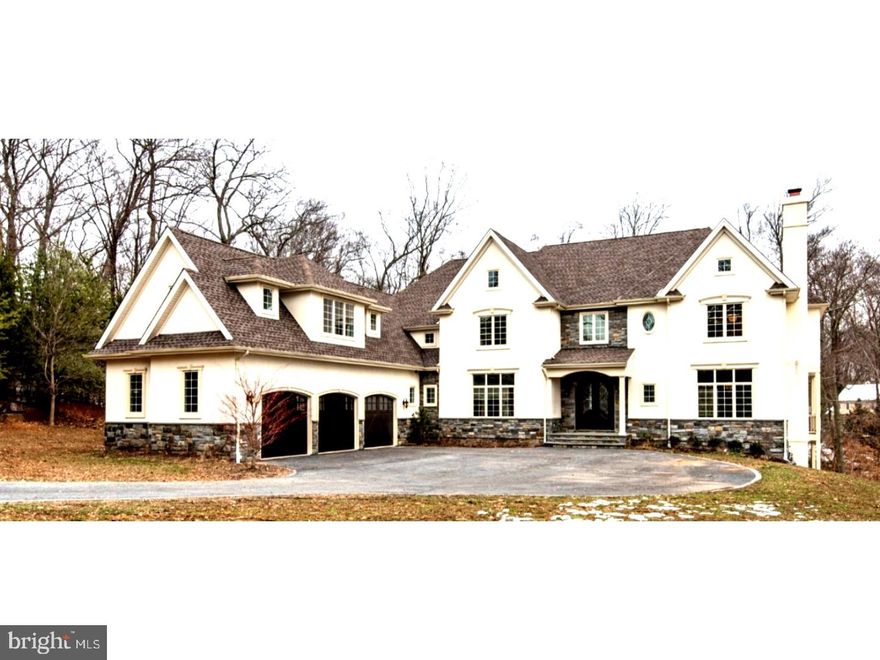 OPPORTUNITY IS KNOCKING? This 8,000 sq. ft. manor home in the Saybrook Community OF Berwyn resides in the award winning TE School District. This location offers unsurpassed access to all major roadways, the Berwyn Train Station, Independent Schools, Medical and Corporate Centers, shopping and entertainment facilities.  This elegant custom home is designed to perfection. Enjoy all the artistry of marble floors and ornate fireplaces and fine architectural details in the ceilings, crown molding and built-ins. The Entry features gorgeous curved double mahogany doors that lead into show stopping Foyer with a sweeping mahogany staircase accented by forged iron railings. A state of the art Ottis Elevator services all three stories.  This Gourmet Kitchen offers floor to ceiling Custom Cabinetry, a full suite of GE Monogram appliances, island seating, wonderful stone counter tops and hand scrapped mahogany floors. The Kitchen Area is an open floor plan reveling a sundrenched Breakfast Area, Butler Pantry and Great Room with a stone Fireplace that leads to a Deck for outdoor dining. The Formal Dining Room and Living Room with Fireplace flank the spectacular marble Foyer. A Powder Room with exquisite stonework and Library with private Balcony are also adjacent the Formal Living Room.  Experience the Luxury of a Master Suite with beautiful Master Bath, Dressing and Sitting Areas. The Second Floor also boasts three additional Suite Bedrooms, a Study Den and a bonus fifth Bedroom with Jack and Jill Bathroom. All Bathrooms are finished remarkable attention to detail.  A second staircase connects the Kitchen Area with the Bedrooms. The Lower Level includes a fantastic In-Law Apartment with gorgeous accessible Bath with walk in stone double shower. The Lower Level Bedroom has closet with California Closets that are installed in all closets throughout.  The Lower Level includes Family Room with large gas Fireplace and Office Area, adjacent to a Home Theater / Gym. The three-car garage is accessed through a Rear Entry with a second Powder Room, Laundry Room with custom cabinetry and stone counters, a large pantry and back office. . Enjoy peace of mind as this property is secured with two stately stone columns, an electronic gate system, metal fencing and completely alarmed.