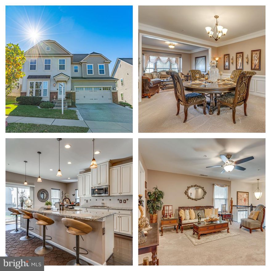 This impeccable Colonial in Scotland Heights boasts over 5,000 SQ FT of living space and is better than a new home with an abundance of upgrades. Inside, you'll find a host of upgraded features, including a striking trim package with a tray ceiling, crown molding and wainscotting that greet your guests. Hardwood floors, designer custom drapes and 9' ceilings throughout the main level add to the elegance. The open floor plan on the main level continues into the kitchen, which showcases an oversized island with granite countertops and stainless steel appliances, and designer tile backsplash. The family room features a cozy gas fireplace with a slate stone surround and wood mantle. Other highlights include a mudroom with built-in bench & coat rack, large pantry, designer lighting fixtures, 6 ceiling fans, designer light switches & outlet covers, plus more. Even the 2 car garage was finished with painted walls & floor and convenient overhead steel storage racks.  Upgraded hardwood staircase and metal railing lead the peaceful upper level. Enjoy the spacious owner's suite with a tray ceiling, open sitting area, two walk-in closets with organizers, and a luxurious owner's suite bathroom. An open loft area offers versatility to relax as a 2nd family room or possible home office.  Upper level laundry room, plus three additional bedrooms provide plenty of room for family members. The fully finished basement is an entertainer's paradise which offers a recreation room, a theater room, a full bathroom, and more. The home is equipped with gas heat and an instant hot water heater. Scotland Heights is located in North Point High School District and only 20 miles to the Washington DC Line. This property truly shines with its extensive features and meticulous attention to detail. Simply a must see.