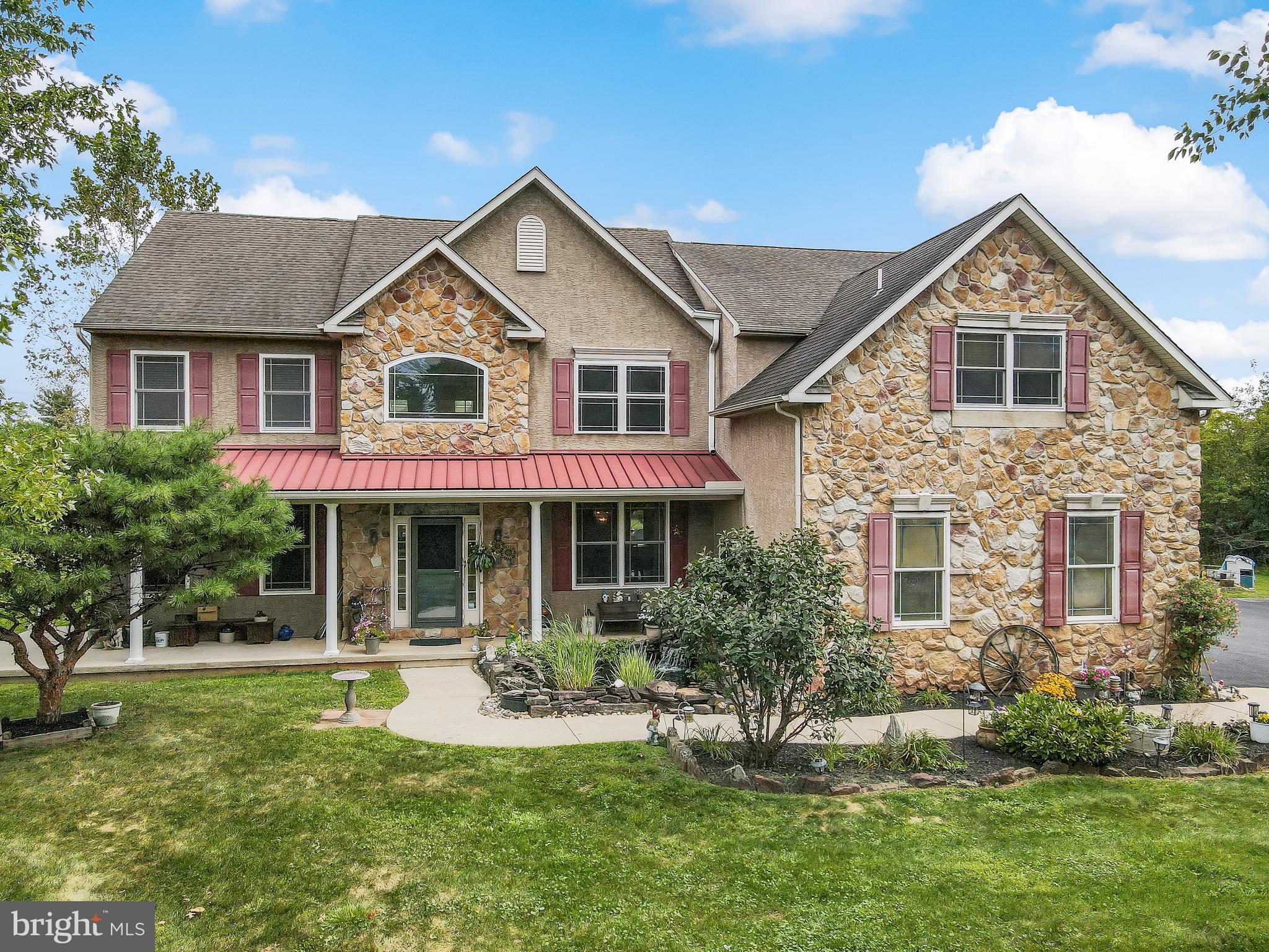 Look no further! Stunning 4 BR, 2.5 BA Colonial, across from the prestigious Lederach Golf Course, just a mile from the vibrant shops and restaurants of charming Skippack Village . Close to the turnpike exchange for quick access . Enter through a soaring two-story foyer, flanked by a sophisticated living room and dining room, with gleaming hardwood floors flowing throughout the main level. The gourmet kitchen is a showstopper, featuring a striking island with contrasting cabinetry, lustrous granite countertops, a double wall oven, propane cooktop, stainless steel sink, built-in microwave, dishwasher, and included refrigerator. The sunlit breakfast room, framed by a wall of windows, opens to a backyard , mature shrubs ensure ultimate privacy. This resort-like retreat will make every day feel like a vacation.Inside, the family room boasts a custom fireplace . Powder room and a laundry room on the main floor. Upstairs, four spacious bedrooms offer generous closets. The owner’s suite is a true sanctuary, featuring a sitting area, vaulted ceiling, walk-in closets, en-suite bath with a luxurious shower and double vanity. A stylish hall bath serves the additional bedrooms.Additional highlights include a full unfinished basement with an egress and a 3-car side-entry garage with opener and interior access.