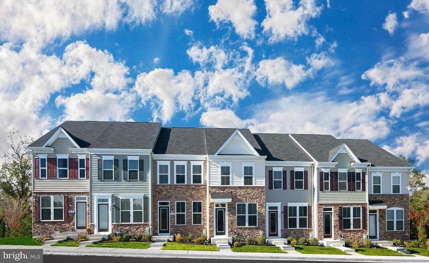 Welcome to the Clarendon Model Home, where convenience meets luxury in the world of townhome living. This splendid residence offers a warm and inviting atmosphere with an array of desirable features:
Upon entry, you'll appreciate the level access and the convenience of a one-car garage. Inside, you'll discover two comfortable bedrooms, each with its own full bath, as well as two half baths for added convenience. The kitchen boasts sleek stainless steel appliances, while the entire main floor is adorned with exquisite LVP flooring.  The main level is a welcoming and light-filled space that goes beyond what you'd expect in a townhome. The gourmet kitchen creates a sense of warmth and unity, while the dining room offers the perfect setting for entertaining. The spacious family room provides flexibility for your personal style, and tucked away, you'll find a large coat closet and a discreet powder room for your guests. Upstairs, the owner's bedroom is your private retreat, featuring an en-suite bath with a generous shower, dual vanity, and a sizable walk-in closet. A second bedroom also offers its own bath, and the upper-level laundry adds a practical touch. Please keep in mind that the photos provided are representative. Parkside, the community where this home is located, offers a wealth of amenities, including a pool, clubhouse, and scenic trails. Conveniently situated in Hanover, MD, Parkside ensures easy commutes to Washington, D.C., Baltimore, and Annapolis. Additionally, it's in close proximity to Fort Meade and the NSA. With its accessibility to I-295, Rt. 175, and Rt. 32, Parkside allows you to enjoy a convenient lifestyle near everything you need. Odenton, just a short 10-minute drive away, even offers access to the Odenton MARC stop for a stress-free commute.