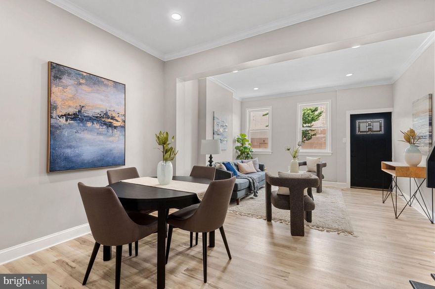 Back on the market ! Welcome to 1150 S 6th St –This beautifully renovated three-story home offers over 1,800 square feet of stylish and comfortable living space, featuring 4 bedrooms and 2.5 bathrooms.  As you step inside, you're welcomed by a bright and open concept layout, seamlessly connecting the cozy living and dining areas—perfect for relaxing or entertaining. The fully upgraded kitchen is a standout, showcasing white shaker cabinets, quartz countertops, a stunning backsplash, and matching stainless steel appliances. An elegant light fixture adds a sophisticated touch, while the window above the sink provides a lovely view of the backyard. Step outside from the kitchen to a generously sized backyard, ideal for entertaining, grilling, or simply unwinding. There’s plenty of space to set up patio  furniture and enjoy the outdoors. A convenient half bath completes the first floor. Upstairs on the second floor, you'll find three spacious bedrooms with ample closet space and a beautifully updated full bathroom. The third floor is dedicated to the luxurious primary suite, featuring an accent wall, a private en-suite bathroom, and plenty of space to unwind. The master bathroom includes a double vanity with LED mirror, a bathtub, and a stand-up shower, offering a spa-like experience at home. Located just a short distance from the vibrant Italian Market, local markets, coffee shops, restaurants, small businesses, playgrounds, and schools, this home offers the perfect blend of neighborhood charm and city convenience.
This thoughtfully renovated home combines modern upgrades with functional design—ready for you to move in and make it your own. Home Warranty included for peace of mind. Property also includes a 10 year tax abatement ! Schedule your tour now.