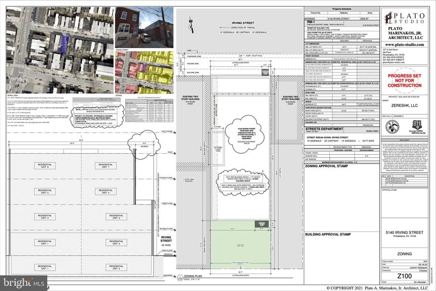 ZONING PERMIT IN HAND!  Located in a Qualified Opportunity Zone.  Attention Investors and Builders!! Check out the rendering and zoning review provided by Seller’s Architect.  Great opportunity in one of the fastest growing zip codes in Philadelphia, University City! LOCATION LOCATION LOCATION...get in now while you still can. This area has tons of rental demand from Drexel University, University of Penn, and young professionals. The PERFECT sized property is ZONING READY, ZONING RECENTLY CHANGED TO RM-1.  7 units allowed BY-RIGHT!  Almost 27 FEET WIDE and 85 FEET DEEP!! This is a can't miss opportunity. Bring your offers fast, this one won't last long!