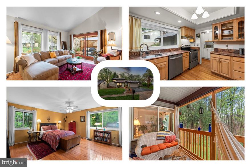 Tucked into the Marlton community of Upper Marlboro, 12117 Wheeling Ave offers a California Contemporary style with a layout designed for both comfort and flexibility. This detached home features a thoughtful flow across three finished levels, surrounded by natural views and convenient neighborhood amenities.

On the main floor, a spacious living room greets you with vaulted ceilings and natural light. The dining room is accented with crown molding and sits just off the kitchen and family room, both of which feature hardwood floors. The kitchen includes space for a table and connects seamlessly to the family room, where sliding doors lead to a screened-in, covered balcony—ideal for enjoying the outdoors in any season. A half bath completes the main level.

Upstairs, you’ll find four bedrooms, including a primary suite with an attached bath, as well as a hall bath serving the remaining bedrooms. The layout provides options for shared living, guest space, or home office use.

The walk-out lower level is open and versatile, with a utility and laundry area, access to a second covered deck, and a rough-in for a future bathroom—offering the potential to expand finished living space. The backyard includes hardscaping and mature trees, creating a peaceful setting for outdoor gatherings or quiet moments. A detached two-car garage sits just steps away, connected by a covered walkway.

Marlton is a well-established community offering a range of amenities, including a swimming pool, tennis courts, playgrounds, walking trails, and a clubhouse. Residents enjoy a balance of green space and convenience, with nearby parks such as Rosaryville State Park and Watkins Regional Park, along with local attractions like the Prince George’s Equestrian Center and the Show Place Arena.

Commuters benefit from easy access to Route 301, Route 4, and the Capital Beltway, providing options for travel into Washington, DC, Joint Base Andrews, and other employment centers. Major area employers include MedStar Southern Maryland Hospital and various federal agencies. Shopping, dining, and entertainment options are plentiful at Marlton Plaza, Brandywine Crossing, and the Shops at Waldorf Center, with additional destinations in National Harbor and Alexandria just a short drive away.