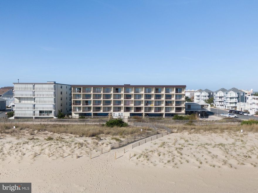 Your perfect coastal getaway! A direct ocean front studio with full size appliances, space saving Murphy bed and plenty of room for dining and lounging furniture.  A beautiful balcony for watching the morning sunrise and hear the waves crashing at night.  This is a perfect north ocean city location tucked  away on a quiet street.  Amenities in this year round building include pool, laundry facilities and storage lockers for all your beach gear.  With newer HVAC, Hot Water Heater and flooring this unit is ready for your finishing touches.  Great for personal use, but if desired it’s a prime location for seasonal rentals!