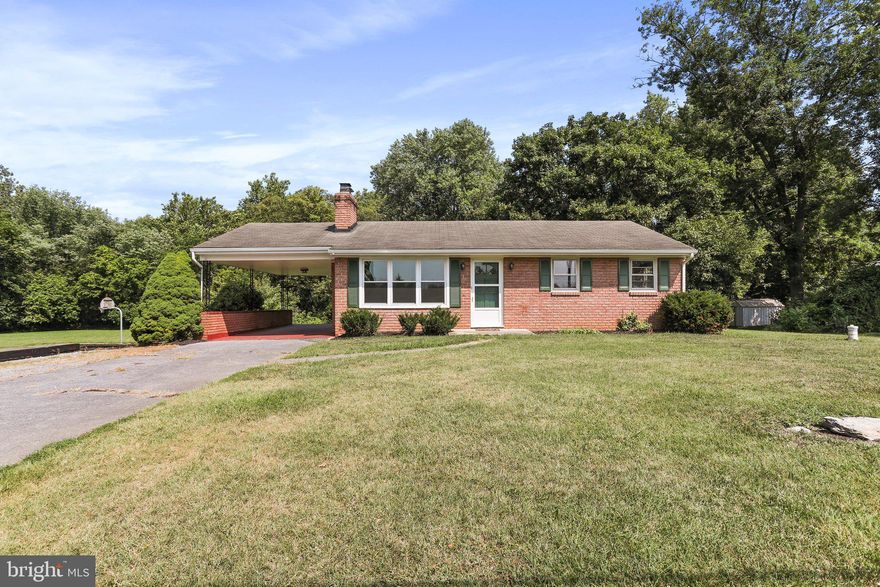 Well-maintained all-brick rancher featuring 2 bedrooms, 1 full bath! All new flooring throughout. Living room with wood-burning fireplace and brand new window. Kitchen/dining combo with newly installed refrigerator and stove. Full unfinished basement with laundry hookup. Central A/C and oil heating. A/C unit replaced in 2018. 1-car carport and additional parking in driveway. Spacious backyard. Situated on just over a half acre. Great one-level living! Close to I-81. Schedule your tour today!