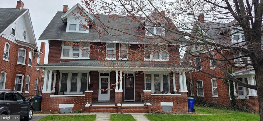 This charming Colonial duplex is in a convenient location in Hagerstown and is well maintained.  Both sides (836 & 838) are being sold together.   Side 838 has (2) one bedroom units that share heat and a laundry.  Side 838 has (1) three bedroom unit.  Both sides have separate gas meters and each unit has its own electric meter.  All units are fully rented.