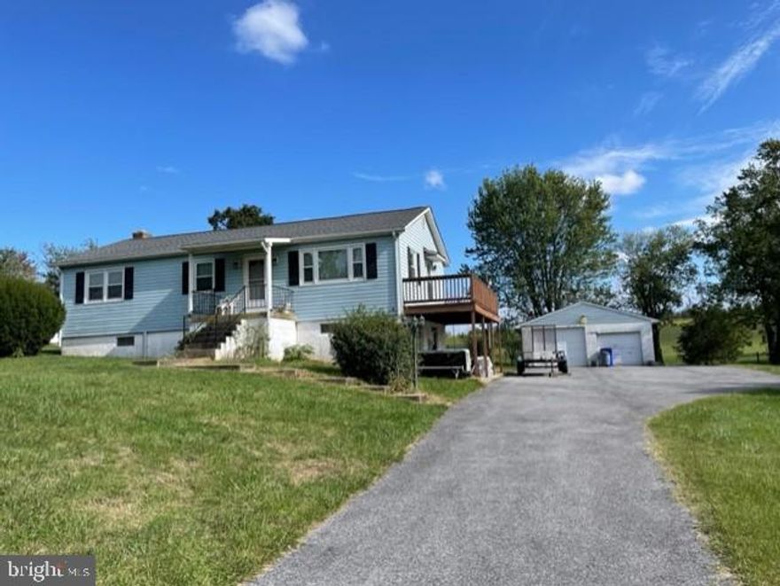 AUCTION: ON SITE NOVEMBER 4 @ 1:00PM. 1.35 +/- Acres, Main Level Contains 3 Bedrooms,  Full Bath, Kitchen, Dining Area, Living Room. Basement Contains Recreation Area (could be additional Bed Room) w/ Walk Out Sliding Glass Doors, Full Bath, Utility Room, Family Room, Connecting Stairs and Outside Service Door. Detached Double Car Garage in Rural Setting.