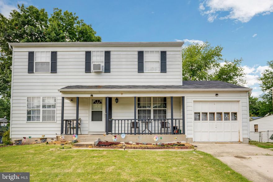 Beautiful 4 bed, 3.5 bath Colonial with a spacious front yard, long driveway, and 1 car garage - minutes away from Piscataway Creek and Fort Washington Park! Enter into a light and bright 2 story foyer, with a convenient coat closet and half bath. To the left is the spacious living room, and to the right is the formal dining room with 5 light chandelier and all new hardwood style laminate floors that flow throughout the main floor. The spacious kitchen features plenty of counter and cabinet space, plus track lighting and a large sink with window view. Also features white appliances, plus an all new four door stainless steel fridge. Enjoy everyday meals in the neighboring breakfast nook with a ceiling fan, and beautiful private view of the outdoors. Sliding glass doors leads to the deck - the perfect place to enjoy a cool drink on a warm day. Relax in the family room that features a cozy wood burning fireplace set in a half brick, half shiplap accent wall. What was initially the garage has been converted to an additional room with convenient back door exit and is great for use as a home office or additional living space! Not to worry - it can easily be converted back into a regular use garage! Escape to the main bedroom suite that features a full size en-suite bathroom with tub. Three other bedrooms plus a hall bath complete the fully carpeted upstairs level. The lower level features three main spaces with shiplap walls and carpeting, perfect for use as rec rooms or additional living areas. Laundry room has a brand new stacked washer and dryer, plus a rinse sink, second fridge, and storage space. Enjoy the peaceful outdoors in your fully fenced in backyard that has a spacious concrete patio - the perfect place to host a summertime BBQ! Standalone shed is great for tool storage. Easy access to National Harbor, Tanger Outlets, MGM Casino, shopping, dining, MD-210 and 495. Do not miss out on this one!