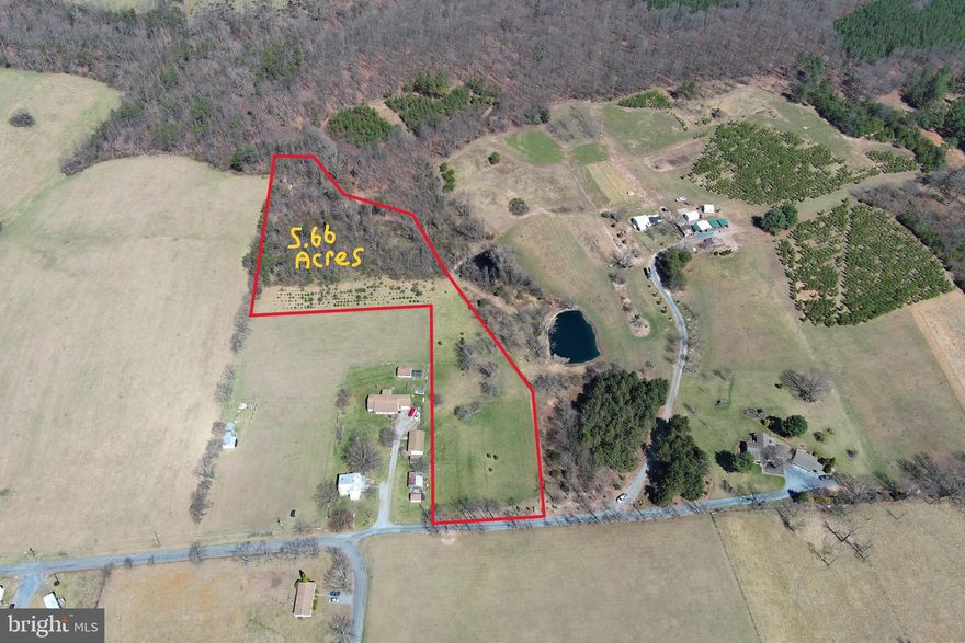 HALF & HALF.....5.66 UNRESTRICTED ACRES OF 100% USABLE LAND.....FRONT HALF OPEN, BACK HALF WOODED......BUILD IN THE FRONT OR BUILD IN THE BACK.....GREAT VIEWS AND ULTRA CONVENIENT LOCATION....ONLY 200 YARDS OFF PAVED COUNTY ROAD, 1/2 MILE OFF RT 29, 1 MILE OFF RT 50, 2 MILES FROM AUGUSTA AND 35 MINUTES FROM WINCHESTER, VA. MINI FARM, HUNT, SHOOT, BIG HOME, TINY HOME, MOBILE HOME....NO RESTRICTIONS + NO HOA = NO PROBLEMS! LIFETIME SUPPLY OF CHRISTMAS TREES! ELECTRIC ALONG FRONT OF PROPERTY, POTENTIAL POND SITE IN BACK. PROPERTY HAS A FUNKY SHAPE BUT IT WORKS....BRAND NEW SURVEY! IT'S NEXT TO IMPOSSIBLE TO FIND UNRESTRICTED LAND THESE DAYS, ESPECIALLY LAND AS NICE AS THIS.....MAKE THE CALL, MAKE THE DRIVE AND LETS MAKE A DEAL!