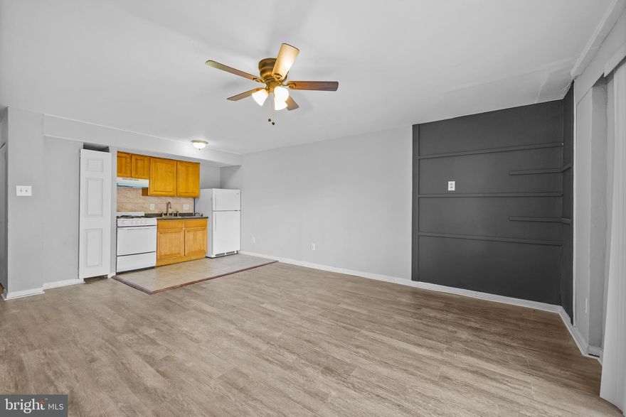 Discover your perfect home at 6935 N 15th Street, Unit H4! This large Studio, 1-bath apartment is located in the vibrant neighborhood of West Oak Lane and is move-in ready.

Step into a spacious living room with contemporary accent walls that add a modern touch. The updated kitchen comes equipped with a stove and fridge, ready for all your culinary adventures. Enjoy the charm of hardwood flooring and the comfort of ceiling fans throughout.

The unit features large rooms and a generous balcony, perfect for relaxation. With designer colors and plenty of closet space, this apartment has it all. Additional amenities include off-street parking and laundry facilities for your convenience.

Located with easy access to major routes, this apartment ensures a smooth commute to the city and is close to SEPTA for public transport options. You'll be just minutes away from Einstein Hospital, making it an ideal spot for healthcare professionals and others alike.

This gem won’t last long! Apply now to secure your new home in West Oak Lane!