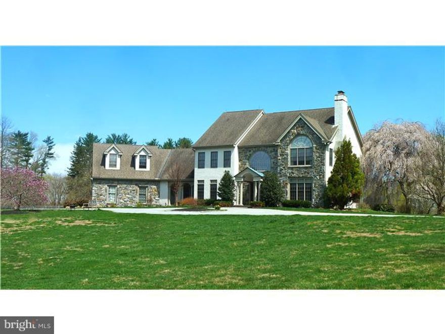 Where can you find such a wonderful equestrian property on 10.7 acres in Pennsbury Township & Unionville Schools for this price? The spacious 4 BR, 4.2 BA home is loaded with dramatic spaces from the moment you enter the Foyer with a cathedral ceiling & an elegantly curved staircase. The Main Level has a formal LR (w/fp), DR & Home Office. The Kitchen has custom cherry cabinets with granite counters & high-end appliances. Further, the Kitchen adjoins the Breakfast Room & overlooks the large FR w/stone fireplace. From the FR there is access to the rear Deck & Screen Porch with its view of the Barn. You'll love the Master Suite with 2 Walk-in Closets, large Bath with whirlpool tub & spacious BR with lofted ceiling & fireplace.  The walk-out Lower Level is completely finished with Bar area, game area, Gym (w/sauna) & large TV Room!  For the horses there is a newer, well designed 5 stall barn with wash stall, large loft, 3 paddocks & a 100' x 200' riding ring with Equicush footing!  This property has it all!