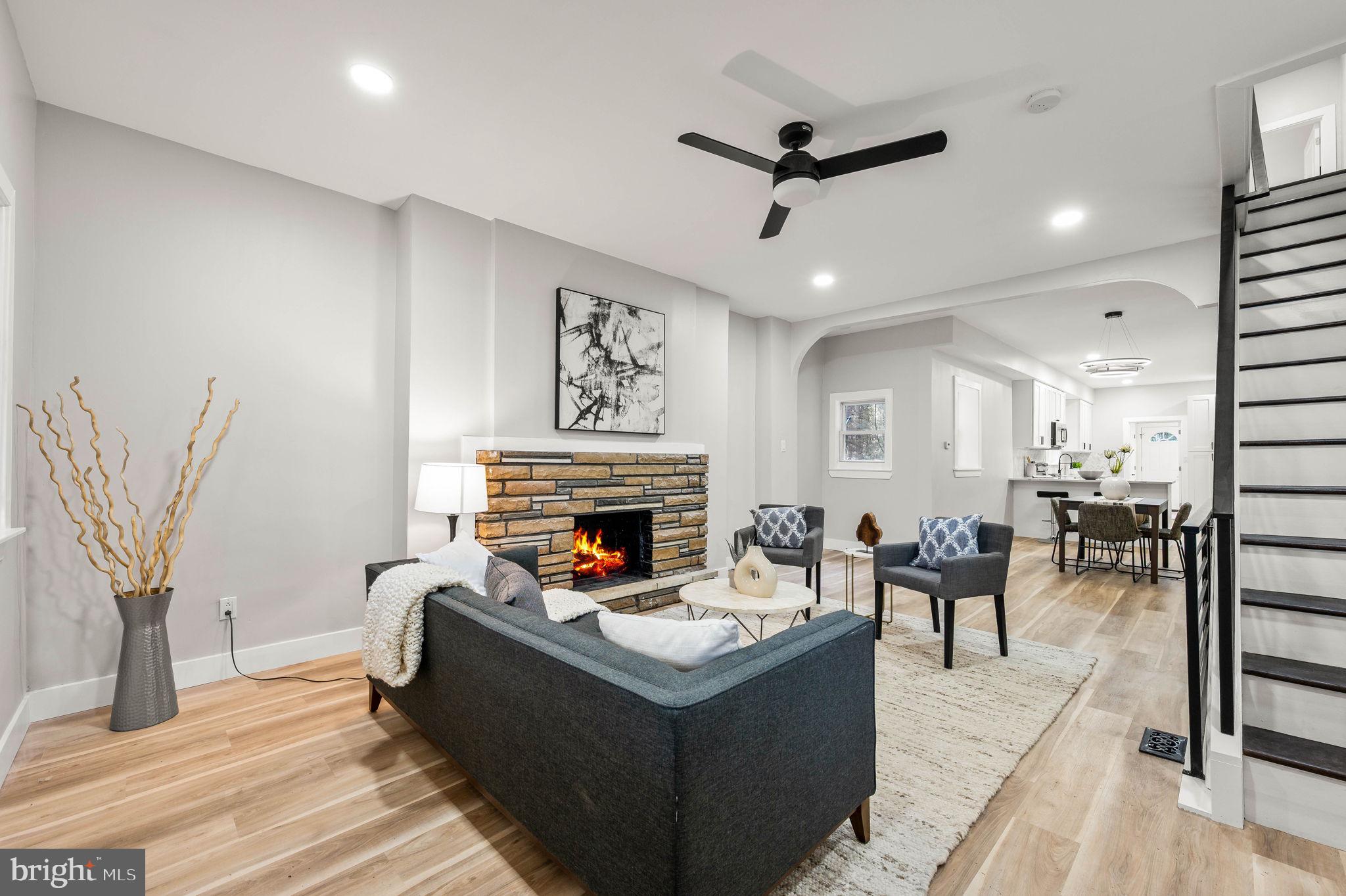 Welcome to 5113 Thompson Street — a beautifully renovated 4-bedroom, 2.5-bathroom home in a prime location just steps from Fairmount Park. This spacious property offers a perfect blend of modern updates and timeless charm, featuring a finished basement, ideal for additional living space or a home office. The main level boasts an open-concept layout, a stunning kitchen with sleek finishes, and a convenient powder room.
Upstairs, you'll find generously sized bedrooms, including a spacious primary suite with ample closet space and a bonus room. The home is ideally situated near public transportation, providing easy access to Center City, and is nestled in a vibrant, residential neighborhood close to outdoor trails, parks, and local amenities.
Whether you're an owner-occupant or investor, this turnkey home is ready for its next chapter. Don’t miss your chance to own a move-in-ready property in one of Philadelphia’s most desirable pockets.