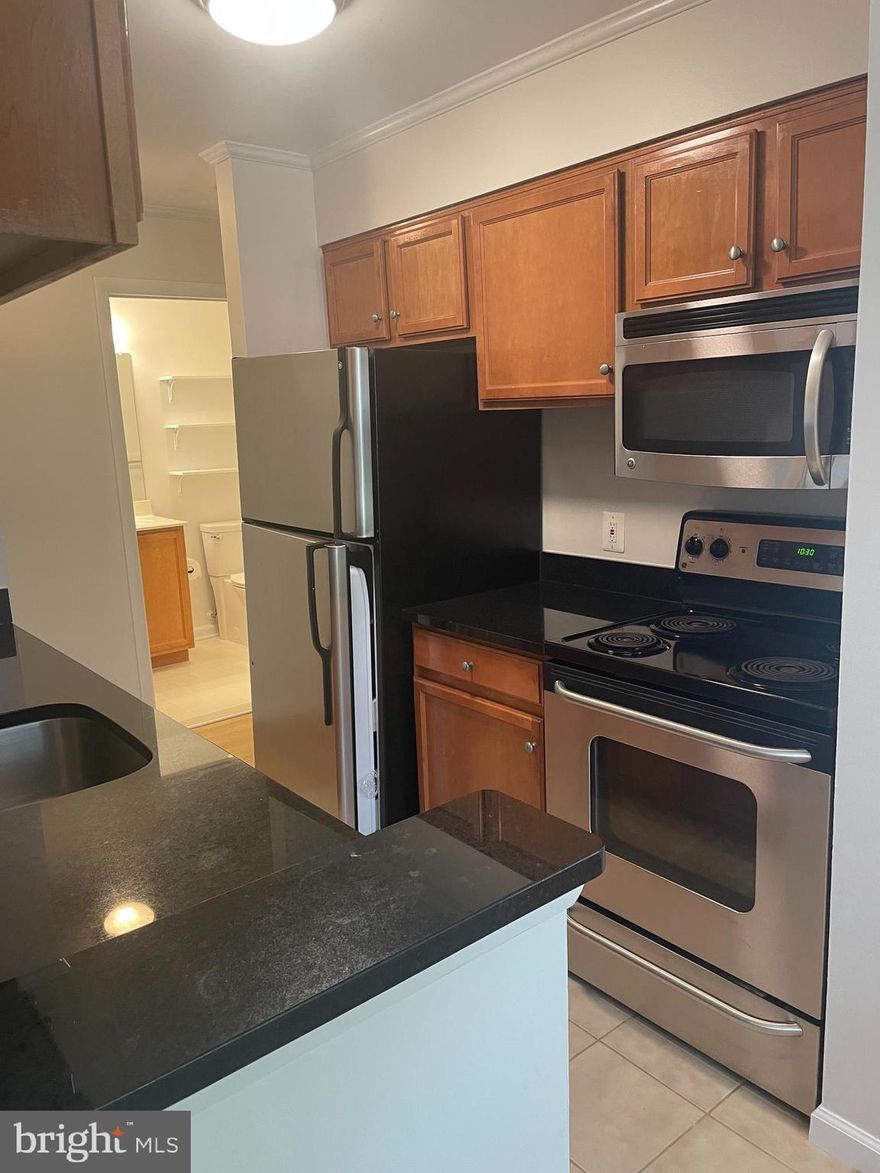 Lovely 2 bedroom condo conveniently close to the Reston Town Center. Freshly painted throughout and brand new luxury vinyl plank flooring. Full sized washer and dryer in separate laundry room. Wood burning fireplace.  Balcony overlooking common area.  Parking space, 73R , is directly in front of building. Great commuter location and easy access to shopping, dining, parks, jogging trails, courts and pools.