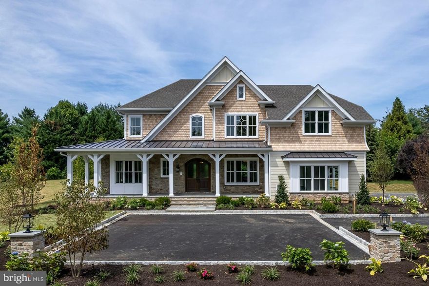 Bentley Homes is pleased to present new construction in White Horse! This expanded CUSTOM CHANDLER PLAN on a large flat parcel is next to open space and steps from Episcopal Academy sports fields.  This exciting Chandler design features 10' First floor ceilings with front and rear staircases including the 3 story open main staircase connecting all floors of the home in elegant style.  At 5200+ Sq Ft, the enlarged footprint provides a home that truly offers all you could want in terms of comfort and space to suit your personal and entertainment needs.  Formal rooms and open spaces allow for flexibility in household pursuits.  The main floor features a spacious library, formal dining room, great room, kitchen, butler's pantry, breakfast room, mudroom with pantry storage, W-I-C, and (2) powder rooms.  This 5 bedroom 5 full bath and 2 half bath plan offers the potential for more customization to add a screened porch or even a finished lower level with even more bedrooms, bathrooms, gym, bar or even a space large enough for a golf simulator. Love to entertain? Consider adding the catering kitchen to complement the bar service possible from the butler's pantry with sink and bar space revealed behind 8' tall standard 2 Panel barn doors.  Upstairs you will find a primary bedroom suite that spans the entire rear of the home with 2 W-I-Cs w/windows, a spa bath retreat with dual vanities, makeup counter, 5 x 8 shower with frameless glass shower door, and spacious linen closet.  A lounge area, 4 Bedrooms w/ W-I-Cs, 3 additional bathrooms, hall linen and 2nd floor laundry room accessible to both the primary bedroom suite and the upper hall to add needed convenience for today's homeowners.  Other exterior upgrades are available to include adding stone, roof dormers and more variation to the standard James Hardie plank exterior or by enlarging the standard composite deck and adding a screened porch. (Photos shown are of the similar but smaller Chandler Model home which shows options and upgrades not standard in the listing price. Price subject to change without notice.)