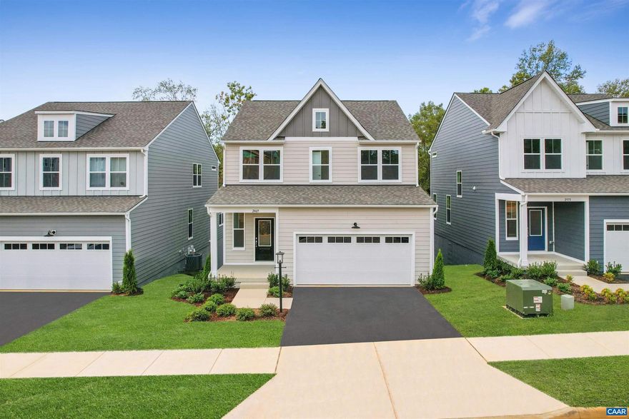 You?ll be in love before you even walk through the front door of this fully loaded, under-construction stunner in Pleasant Green; just blocks from Downtown Crozet. Inside, a private foyer leads to a convenient mudroom and a flexible space perfect for a homework center or expanded pantry. The finished walk-out basement adds even more living space and versatility. The open-concept main level showcases wooded views through a wall of windows in the Family Room, while the rear deck offers a peaceful spot to enjoy the fresh Crozet air. The upgraded kitchen features a modern farmhouse sink, soft-close drawers, Carrera Marmo quartz countertops, a stylish tile backsplash, and an expanded central island with extra storage and prep space. Upstairs, the oak staircase leads to a spacious 17? x 12.5? Primary Suite with a double vanity and a tiled walk-in shower with a window. Two large secondary bedrooms, a bedroom-level flex space, and a full bath provide plenty of room to spread out. The basement level includes a bright Rec Room, full bath, and generous unfinished space. *Photos are of a similar model home. March 2026 Completion. Schedule your private tour today. Ask about up to $10,000 in closing cost assistance!