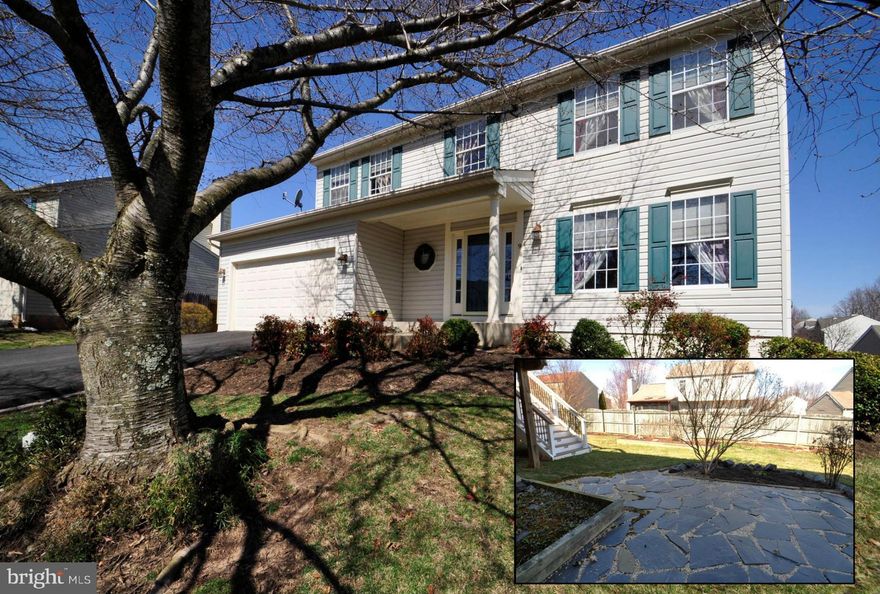 Impeccably maintained home at end of cul de sac! Spacious 4 bedrms/3.5 bths, formal living & dining rooms! Large kitchen w/newer SS appliances, kitchen island, and breakfast nook! Family room w/gas log, access to deck! Large fenced backyard, great patio & no maintenance Trex deck! Finished w/o basement offers large rec room, full bath, large storage room! Newer HVAC!  Nearby county pool! Must see!