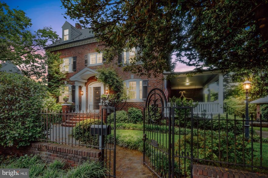 Contingency is a Home Sale Contingency with a forty eight hour kick out. Please make sure your clients have viewed the photos, floor plans,https://www.facebook.com/TheLizLukeTeam/live.  2407 King Street is precisely why everyone wants to live in Rosemont. This iconic American Colonial marries classic with contemporary and invites you to join in on the ease of yesterday while enjoying all of today's conveniences.  Open the wrought-iron gate embellished with curls and arcs, and you'll be swept away by the striking and exceptional architecture of this 1925 Colonial, complemented by impressive grounds.  Enter through the arched doorway, flanked by sidelights, to an interior with balanced proportions that naturally flow and feel connected - enhancing yet blending into the daily rhythms of modern life.  Soulful finish and refinement live here where no space is too tight or strict, and each room balances the other.  Original doors and ornate woodworking - timeless details - are weaved throughout each room.  On the main level, the kitchen's matte black honed granite countertops contrast white cabinetry and contemporary hardware.  Upgraded appliances, heated floors in the kitchen & breakfast room, and a pastry prep area are bonus amenities.  A formal dining room blends modern design and regal details.  Built-in glass-paned cabinetry allows storage and showcasing for China and glassware.  Wainscoting adds dimension while a contemporary glass chandelier brings this gathering space to life.  Just past the living area, natural light beams through over-sized picture windows in the sunroom where a vista of the breathtaking backyard with lush gardens is for your daily viewing pleasure.  Outside, the calm blue ceiling of the side porch insists on a slower pace.  The two-tiered back terrace offers a generous amount of space for entertaining and impressive views of our Nation's Capital.  Faint and sweet honeysuckle lingers in the air, and a variety of blooms offer season after season of color. Wisteria weaves through the upper arches of the pergola leading down stone steps to a spring-fed pond where peace and seclusion await.  Back inside, on the first upper level, you'll find the first bedroom, with a full hall bathroom and the master suite.  Tucked away toward the rear of the home is the second bedroom, or an office if you choose, with built-in drawers and shelving.  The second upper level is where you'll find the fourth and fifth bedrooms and third full hall bathroom. All the bedrooms have cedar closets.  The lower level has plenty of storage, with a rec room, laundry room, exercise room, utility room, and fourth full bathroom. From here, there is access to the lower tier of the back deck.  The two-car garage plus parking for four cars in the driveway assures space for guests.  The garage also houses the garden room, perfect for outdoor tools.  2407 King Street is mere blocks from Old Town, the Amtrak station, and King Street Metro. It's just a short distance to D.C. - so close, you can see the city from the back deck!