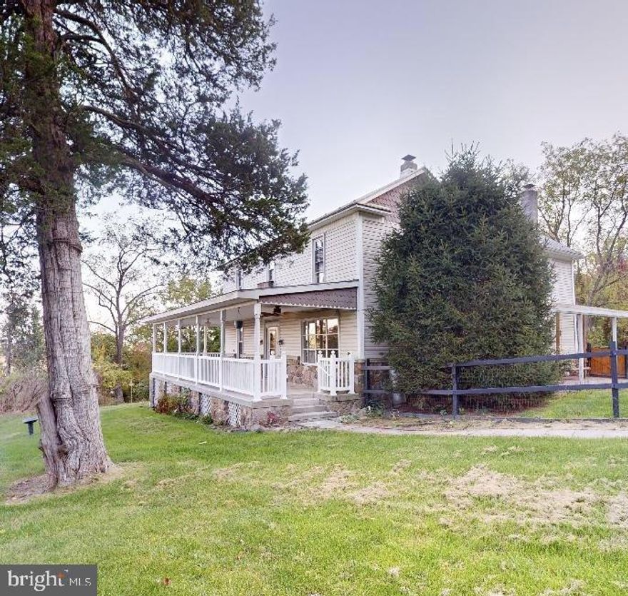 A big old farmhouse sitting on 3 beautiful acres, nicely updated, and all the windows are vinyl replacement....you can choose to enjoy the huge concrete wrap around covered porch with a new hot tub in the  back on the patio area (that has its own working fountain) or in the swing on the covered porch off the kitchen inside the fenced yard area...pull into the driveway to the 1300 sq. ft 2 bay garage with a storage attic...have big family gatherings in the large kitchen/dining area or be cozy in the living room with a beautiful stone gas fireplace and bay window, the woodwork is beautiful and the den off the living room could be a bedroom, with a full bath also on the main level.....Upstairs you will find 3 bedrooms, including an over-sized master bath with shower, and a main bath that includes both a soaking tub and shower, as well as the laundry area, all connected by a fabulous sunroom with a large window seat....there are several outbuildings and lots of wildlife.  All this is within a mile or so of a Walmart Supercenter,  restaurants and school...just down the hill from a large convenience store/gas station.....country living not far from town