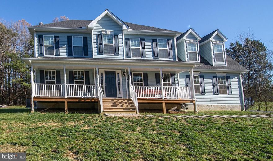 Home built in 2019 is on over 11 acres of land, a perfect setting for privacy. Check out the upgraded fireplace https://www.heatnglo.com/fireplaces/wood/indoor/northstar-wood-fireplace.  4 beds and 2.5 baths and the laundry is upstairs. Unfinished basement has roughed in plumbing for another bathroom. No HOA and hidden from the road. Shwoings begin Monday Nover 23rd at 5pm.