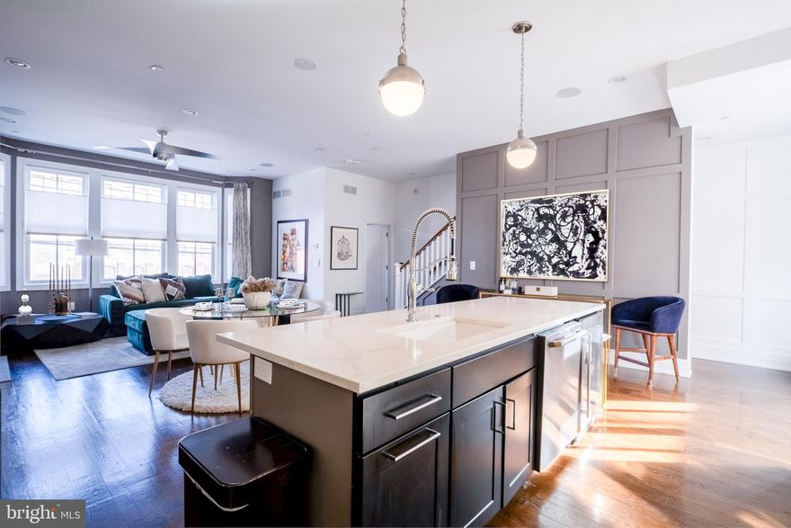 When exceptional design and luxury come together, you get the PERFECT CITY HOME. This pristine, newly constructed residence—offering the benefits of approximately, SIX-YEAR REAL ESTATE PROPERTY TAX ABATEMENT—boasts three spacious bedrooms and represents the pinnacle of modern urban living.
From the moment you step into the grand black and white marble entrance, you are greeted by a sense of sophistication and elegance. The entrance provides convenient access to a WIDE TWO-CAR GARAGE, adding both style and functionality to your daily routine.
The second floor is nothing short of breathtaking. This expansive, OPEN-CONCEPT living and dining area is designed to maximize both comfort and style. A PRIVATE DECK extends your living space for six months of the year, allowing you to enjoy the outdoors in total privacy. The chef's kitchen is a true masterpiece, featuring luxurious QUARTZ COUNTERTOPS, a BREAKFAST BAR, BERTAZZONI ITALIA APPLIANCES— range, vent hood, dishwasher, and refrigerator. All of this overlooks the elegant dining and living areas, where a cozy FIREPLACE and a magnificent BAY WINDOW with eastern exposure invite natural light to flood the space. Completing this floor is a chic, modern HALF-BATH FOR GUESTS.
The next level reveals one of the most impressive primary suites you’ll ever encounter. Generously proportioned and exceptionally designed, this suite is a true retreat. The room is extra wide and spacious, complete with a separate seating area that embraces the BAY WINDOW—creating the perfect place to relax and unwind. A DEDICATED OFFICE AREA in the bedroom completes the luxurious space. The ALL-WHITE MARBLE bath is simply magical, with DOUBLE SINKS, a stunning shower, and a DEEP SOAKING TUB.
On the top floor, you'll find two well-sized bedrooms that offer comfort and tranquility, along with two beautifully tiled full baths. An ADDITIONAL ROOF TOP DECK provides the perfect setting for enjoying the sunset with a glass of wine in hand, enhancing the lifestyle this home offers.
The FULLY FINISHED LOWER LEVEL is as versatile as it is stylish, featuring a full bath and plenty of space to create the perfect family room, in-home office, or exercise area to suit your needs.
Nestled in the vibrant HEART OF THE ART MUSEUM AND SPRING GARDEN NEIGHBORHOODS, this home is ideally situated just minutes from the scenic Kelly Drive, Whole Foods Market, and offers an easy commute to top institutions like the University of Pennsylvania, CHOP, and Temple Hospital. This home combines modern luxury with unbeatable convenience, making it the ultimate URBAN SANCTUARY.