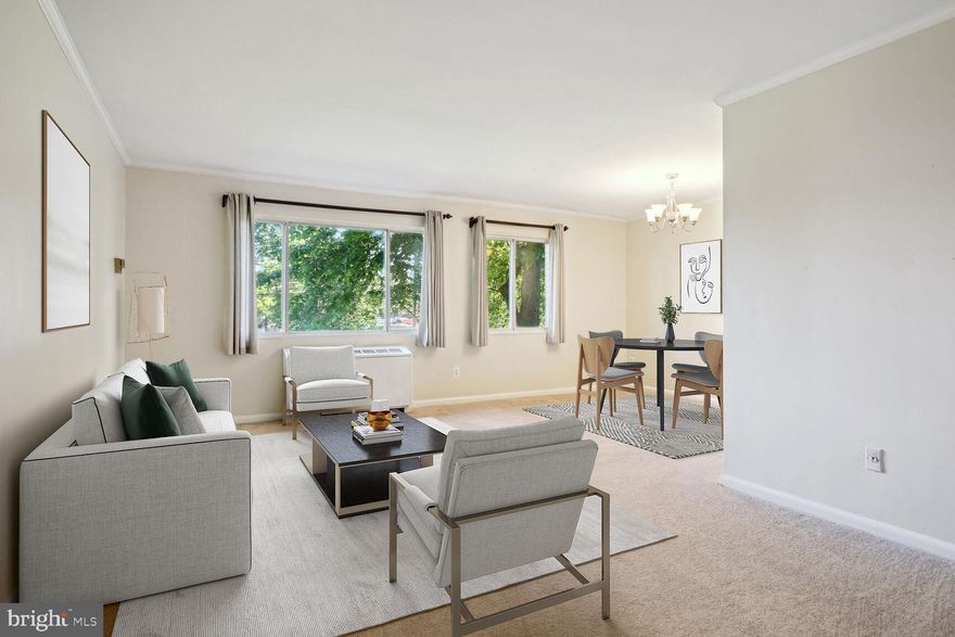 INVESTORS ONLY.  There is an active lease on this property until 07/2026. Great opportunity for an investor. This charming condo offers a serene living experience close to the city. With a spacious living area and ample storage, it provides comfort without the hustle of urban life. Featuring large windows and wood floors beneath  carpet, Large windows  exudes a bright open ambiance. The condo fee covers utilities, excluding internet/cable, while amenities like EV chargers, swimming pool, BBQ area, extra storage bin, plus bike storage,parking and a community laundry area enhance convenience. Additionally, its proximity to DC, the airport, public transportation, and the acclaimed Ruthie's All Day Restaurant makes it an ideal choice for a vibrant lifestyle.