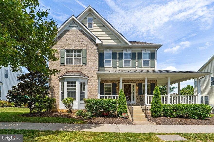 Welcome to this stunning brick front Colonial located in the highly sought after neighborhood of Huntfield! This charming home features a welcoming front wrap around porch complete with a cozy porch swing, perfect for enjoying your morning coffee or evening relaxation. Step inside to discover a spacious and open floor plan featuring hardwood flooring and a two story foyer. The formal living and dining rooms are accentuated with elegant columns and bay windows, providing a touch of sophistication and ample natural light. The dedicated office space boasts built-in cabinets and shelving - ideal for working from home or managing household affairs. The open family room, featuring a gas fireplace, ceiling fan, new carpet, and wiring for surround sound speakers, is perfect for entertaining or unwinding with loved ones. Adjacent to the family room, the gourmet kitchen awaits, equipped with stainless steel appliances, granite countertops, a versatile island/breakfast bar, a gas cooktop, a double wall oven, and a stylish tile backsplash. Retreat to the spacious primary suite, offering two walk-in closets and a beautifully updated bathroom. Indulge in the luxury of both a tiled shower and a classic clawfoot soaking tub, creating a spa-like ambiance. The convenience of a bedroom level laundry room adds to the thoughtful design of this home. Outside, enjoy the rear stamped concrete patio leading to a detached two car garage and a vinyl fenced backyard - an ideal setting for outdoor activities and gatherings. Additional features include a new roof installed in 2021, efficient propane heating, ADT security system with doorbell camera, and trash service included in the HOA fees. The full unfinished basement with bath rough-in can be customized for extra square footage or is perfect for all your storage needs. Located just off US-340 for easy commuter access, this exceptional property combines elegance, comfort, and convenience, making it the perfect place to call home.