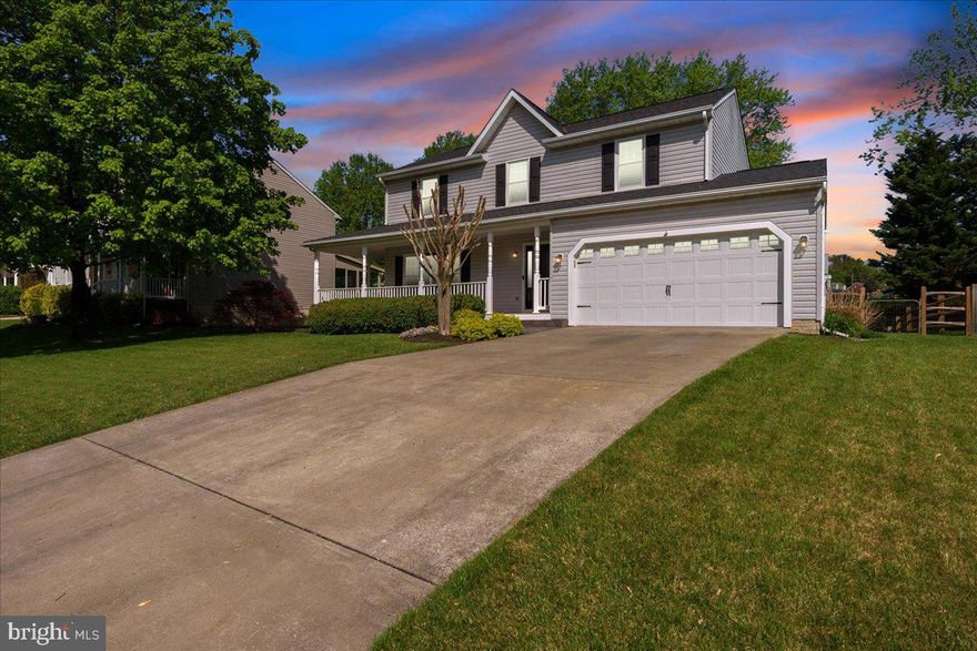 Open House Saturday 5/3 from 12-3pm.  So much to be Excited about!  Original owners have lovingly maintained and updated this Middletown Gem.  Tucked down a cul-de-sac, the Barron Built Colonial is 4 Bedroom and 2.5 bath.  Welcoming stamped concrete walkway leads you to a composite and vinyl wrap around porch with porch swing!   All the big ticket items have been addressed!  Roof, Windows, Doors, HVAC, Hot Water Heater, Garage Door have all been replaced in the past few years.  Kitchen has been updated with quartz and stainless, primary bathroom was fully remodeled with radiant heated floors, large walk in shower, leather finished granite, custom walk in closet.  Hall bath remodel is appointed with double vanity and quartz countertop.   Sellers focused on the details, adding Plantation Shutters, Crown Molding, Fresh Paint, newly installed electric fireplace,  mostly all hardwood flooring, with no carpet!     Lower Level is a wonderful recreation space that has a walk up to the yard.  Fully fenced rear yard has stamped concrete patio and large shed.  Deeded Covenants, No HOA.   Located in close proximity to Downtown Middletown, Middletown Primary School, Remsburg Park, and the Middletown trails.  Schedule your showing today!