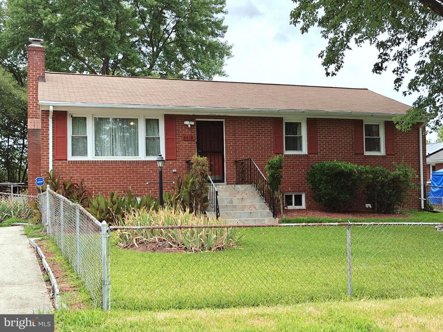 Located in an established neighborhood, this beautiful brick rambler has ample space for entertaining and living comfortably inside and out. The main level has 3 bedrooms with 1.5 baths, beautiful hardwood floors, and a decorative (non-operational) fireplace. The lower level has a large recreational room, 2 dens and full bath. The fenced backyard can be accessed from the rear via walk up and onto the deck. There's easy access to commuter routes (495, 295, Rts 4 & 5), local attractions such as the National Harbor, Cosca Park, Clearwater Nature Center, and Joint Base Andrews. Everyone over 18yrs old must complete an application and be on the lease. Tenants are required to have and maintain renters' insurance. Minimum credit score of 650, income 2.5x the monthly rent, and great rental history for all tenants. Rent includes internet and alarm system. Tenant is responsible for electricity, water/sewer, minor repairs and maintenance up to $100. Repairs over $100 must be approved by the landlord. NO SMOKING and NO PETS.