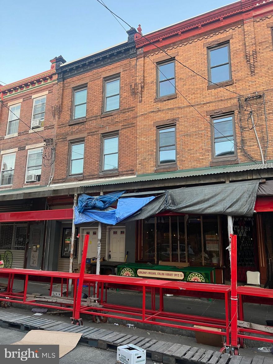 Wonderful opportunity to own this turn key investment situated on the Iconic Italian Market in the heart of South Philadelphia. This beautifully renovated, 2 unit building, features gorgeous 2 bedroom (ALL NEW) Bi-level, apartment with central air. The first floor is a commercial space, with frontage on one of the MOST desired blocks on the market!  This is a "must see" investment! Additionally, the neighboring property, 949 s 9th, can be purchased as a Warehouse, or development opportunity. This is a generational investment!