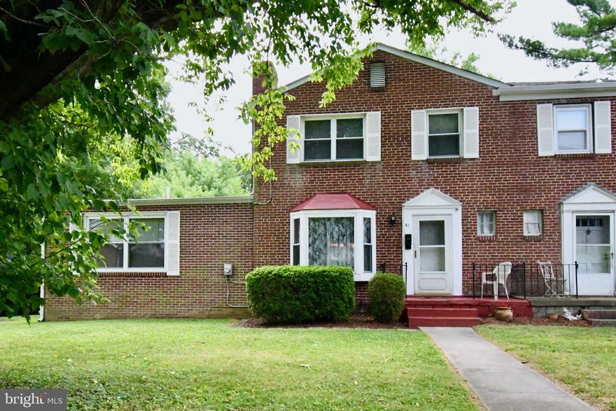 Make Nature, Your Neighbor! This  solid, all brick, Duplex style home is nestled  adjacent to a wooded setting on one side and at the back of lot.  A rare find! Solid hardwood floors.  Coveted MAIN  LEVEL Bedroom, full bath,  Family Room or Home Office (you choose how to use it). Updates include Oil FHA Heat (2017), Central AC (2020),  Architectural Shingle Roof (2020), and vinyl replacement windows. Full, unfinished lower level is a walk out to yard. Imagine spending your weekends relaxing with the family or invite all your friends over and fire up the grill-plenty of room for everyone.  60' wide x 200' deep lot includes a real cool in ground pool. Walk to schools. You'll be just minutes from Aberdeen Proving Grounds,  Rt 22 shopping, Rt 40, I-95 and the new, proposed, hospital.  Home sold "AS IS" but just needs some cosmetic improvements. Better Hurry!