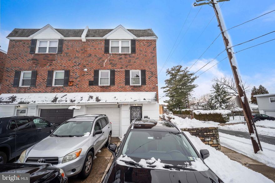 LOCATION! LOCATION! LOCATION! Being presented a beautiful 3-bedroom, 2.5-bath twin home that offers the perfect blend of comfort, style, and functionality in Northeast Philadelphia! This is a well cared for 3 Bedroom 2.5 Bathroom home in the far northeast. As you enter, you see a welcoming Living Room with recessed lighting, Dining Room area, and Large gorgeous contemporary kitchen with all your appliances. Upper level you see 3 Bedrooms with plenty of closet space. The master bedroom includes its own full bathroom, and there are two additional bedrooms with a hallway bathroom. The full finished basement. one car garage , driveway parking. Downstairs is your sizable Finished Basement equipped with a Laundry Room. Close to public transportation and shopping.  Large house with over 1800 SF (city record) and plenty of off street parking. Make your appointment today to see your future home in this highly desirable Section of Northeast Philadelphia!