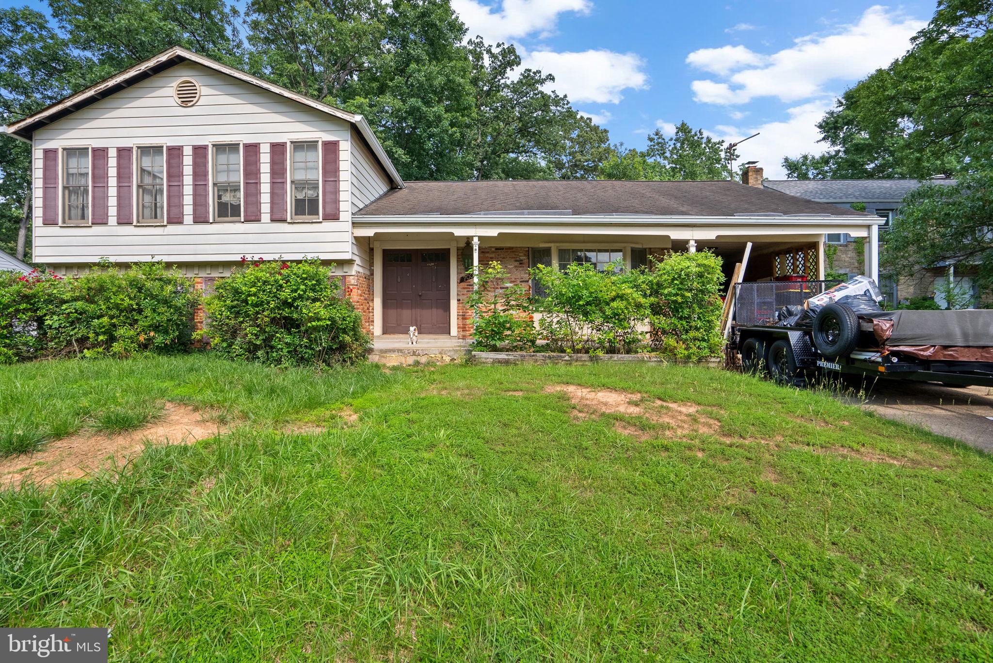 Spacious 4-Level Split Foyer in Lanham!
Must-see opportunity! This detached 4-bedroom, 3 full bath split-level home is tucked away in a quiet cul-de-sac in the heart of Lanham. With four levels of living space, this home offers incredible flexibility and potential. Enjoy a unique layout with living areas one level above and one level below the main floor, plus a sub-basement—perfect for a theater room, rec room, home gym, man cave, or additional storage.
The home is full of potential and ready for your personal touch. Ideal for buyers seeking a renovation project—consider using a 203(k) or similar home renovation loan to transform this into your dream home.
Features include: (4 bedrooms, 3 full baths, Carport with potential to convert into a garage, Driveway + ample street parking, Spacious backyard, Kitchen with room to add an island and upgrade to your taste)
Located just minutes from Metro, the Beltway, Route 50, shopping, and a quick commute to DC. Don't miss this chance to invest in a home you can truly make your own!