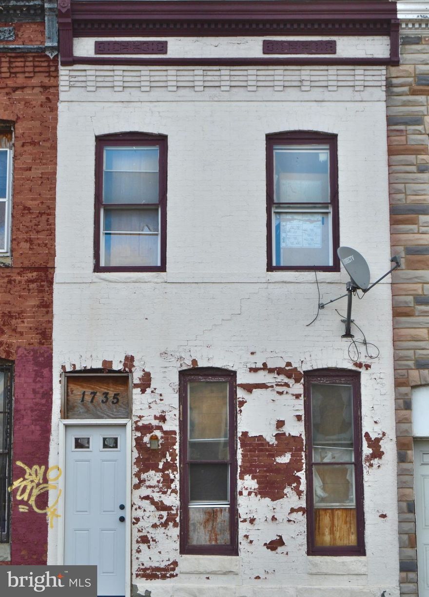 Welcome to 1735 N Fulton Ave. Baltimore MD, 21217. This property is catered towards an Investor Special but welcomes all interested buyers and/or real estate investors, located right in Northwest community subdivision of Baltimore City. You're viewing a 2 story home with a 3 Bedroom 1.5 Bath; awaiting the right investor/buyer to bring back value to the property.  This listing is being sold AS IS condition. The seller is asking for a hard money lender or CASH.  Reach out today for a private tour to see the property.