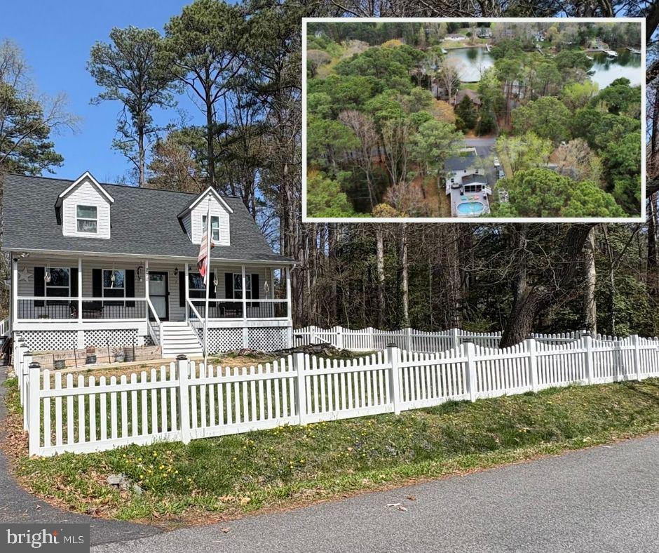 Welcome to your dream home in a serene, water-oriented community! This charming Cape Cod is nestled on Mill Creek, offering breathtaking water views and endless opportunities for outdoor recreation. Enjoy a lifestyle filled with boating, jet skiing, fishing, paddleboarding, and more—right at your doorstep.
This spacious 4-bedroom, 3-bathroom home is designed for comfortable living with a perfect blend of style and function. The main level features a bright eat-in kitchen, a formal dining room, and a cozy family room. You'll also find a bedroom and a beautifully renovated full bath on this floor. Step out the kitchen door to your private screened-in porch, or take a dip in the above-ground pool surrounded by a stunning wraparound composite deck—ideal for relaxing or entertaining.
Upstairs, you'll find two large bedrooms and a full bathroom, offering ample space for family and guests. The fully finished basement adds even more versatility to this home, with an additional bedroom, full bath, and a spacious recreation room—perfect for movie nights, hobbies, or a home gym.
The property also boasts a large, paved driveway with plenty of space for parking, and the added bonus of a new front porch, coy pond, and raised garden beds, perfect for enjoying the peaceful surroundings. Roof, front porch, back porch and pool, and LVP floors are all under five years old. HVAC replaced in 2013. Backup generator.
As part of this vibrant community, you'll have access to boat ramps, beaches, and the stunning waters of Mill Creek, making this home a true waterfront retreat. Don’t miss your chance to experience the best of water-oriented living—schedule a tour today!