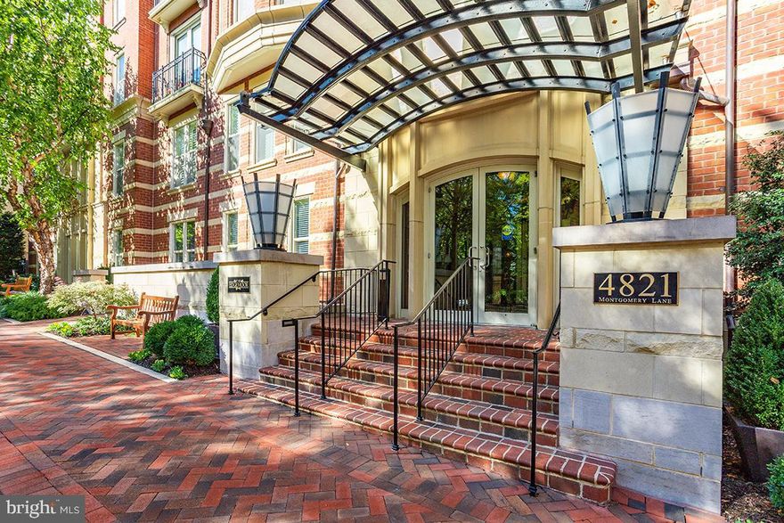 Located on the main level of the prestigious Edgemoor building in the heart of downtown Bethesda, Unit 102 offers a rare blend of luxury condo living and the convenience of direct outdoor access. This residence was beautifully and expertly renovated in 2021, featuring a modern aesthetic that complements the stately architecture and luxurious style of this PN Hoffman-built community. A standout feature of this particular unit is the two separate access points leading to the building’s manicured side garden, providing a private outdoor connection that is truly unique for urban living.

The interior flows seamlessly from an inviting entry gallery with granite flooring into an open-concept living and dining area, where the 2021 remodeling shines through with contemporary finishes and thoughtful design that complement the elegant architectural features including 9 ft ceilings, and a marble surround fireplace. The chef-inspired kitchen is equipped with premium stainless steel appliances and serves as the heart of the home, perfect for both quiet evenings and hosting guests. Both bedrooms serve as private retreats; the primary suite is a generous, light-filled space complete with a custom walk-in closet and a spa-inspired primary bath, while the second bedroom features its own full bath. 

Situated on a quiet tree lined street just steps from the vibrant energy of Bethesda Row, residents enjoy a 24-hour concierge, a newly remodeled fitness center (2026), and newly updated clubroom, lobby, and common areas (2025.)This residence offers a sophisticated lifestyle in a meticulously maintained building, providing the perfect balance of peaceful, garden-level privacy and immediate access to the city’s best dining, shopping, and the Bethesda Metro.