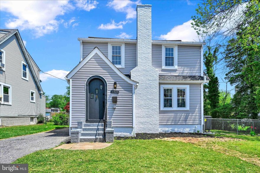 Welcome to 3404 Echodale Avenue — a beautifully upgraded, move-in ready home in the Waltherson neighborhood in Baltimore! This spacious 4-bedroom, 2.5-bathroom residence has been thoughtfully renovated with numerous updates, including a new roof, new HVAC, new plumbing and electrical systems, new vinyl siding, new flooring, and several new windows throughout.

The main level offers an inviting open floor plan featuring a bright living room with a sleek new electric fireplace, a dining area, and a stunning kitchen equipped with stainless steel appliances, Granite countertops, and a dramatic waterfall edge. A stylish half bath completes this level.

Upstairs, you’ll find three comfortable bedrooms and a fully updated hallway bathroom. The fully finished lower level adds even more living space with a large family room, a fourth bedroom, a second full bathroom, and a dedicated laundry room.

Step outside to enjoy the new rear deck and patio — perfect for relaxing or entertaining. A detached 1-car garage and private driveway provide convenient off-street parking.

Ideally located close to shopping, dining, and transportation, this home truly has it all. Schedule your showing today!