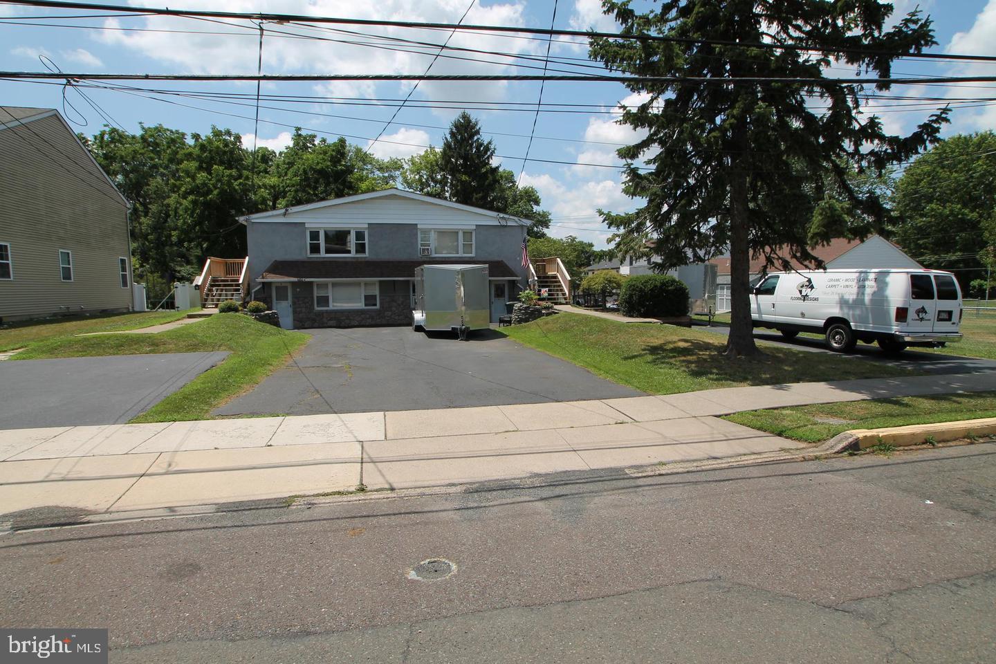 Beautifully remodeled apartment in NESHAMINY School district. 3 bedrooms, 1 bath, brand new appliances, brand new kitchen cabinets and counter top, brand new carpet and flooring throughout, freshly painted, Washer and dryer in the unit, Private driveway for off street parking. Bathroom has also just been remodeled. This property is ready for the new tenant!