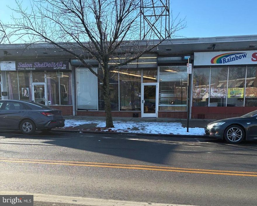 1242 sf + full basement. Currently Barber Shop.  Tenant pays Excess Taxes over the base year; U&O $109/month. Bus at corner.  Good visibility on Haverford Avenue.