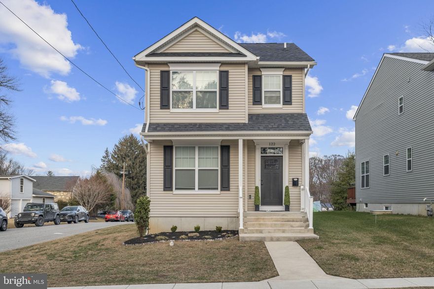 Welcome to 122 Church Road in the heart of Jenkintown Borough. Built in 2022, this home offers the feel of brand-new construction—if not better—with modern design and high-end finishes throughout. This home may be delivered fully furnished, except for the primary bedroom furniture, which is not included. The open floor layout creates a bright and inviting living space, highlighted by an elegant 42” white kitchen with quartz countertops, ample cabinetry, and top-of-the-line stainless steel appliances, 9 foot ceilings. Hardwood floors flow seamlessly throughout the first floor, adding warmth and sophistication. A dedicated home office on the first floor provides the perfect space for remote work or study. 
Upstairs, the primary suite features vaulted ceilings, a walk-in closet, and a spacious, modern bathroom. Two additional bedrooms with custom-made closets, along with a full hall bathroom, complete the upper level.  The fully finished basement is designed for versatility and entertainment, featuring a custom-built bar with a wine fridge and sink. This space offers endless possibilities and can be used as a playroom, home gym, office, hobby space, or an additional entertainment area. Ideally located close to shopping, dining, public transportation, and award-winning Abington schools, this is a rare opportunity to own a nearly new home in one of Montgomery County’s most desirable communities.  Don't miss out on this beautiful new home in an established neighborhood.
