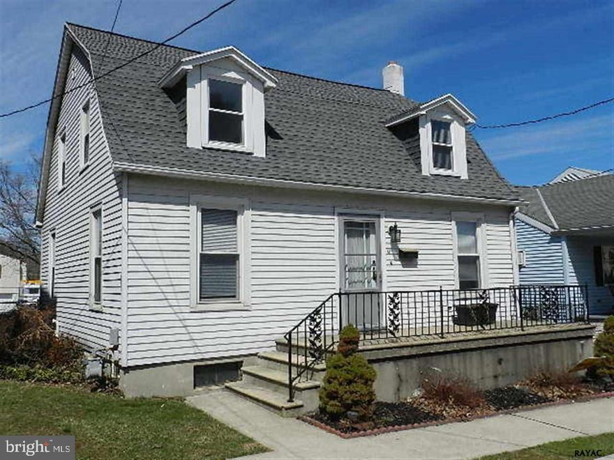 Spacious Cape Cod  w/ Large Fenced Yard, Off St Parking 2 cars, 12X22 Block Garage w/ elec, & Opener. Maintenance Free Exterior, Foyer, Mud Rm, EIK w Laminate flooring, wood cabinets, recessed lights & pantry closet. Dr, LR, 1st Floor Den / Possible 3rd Bd Rm, Bath Rm Remodeled in 2013,2 Large Bd Rms on 2nd floor,  Front & Side Porches, Back Patio, A Must See!!!