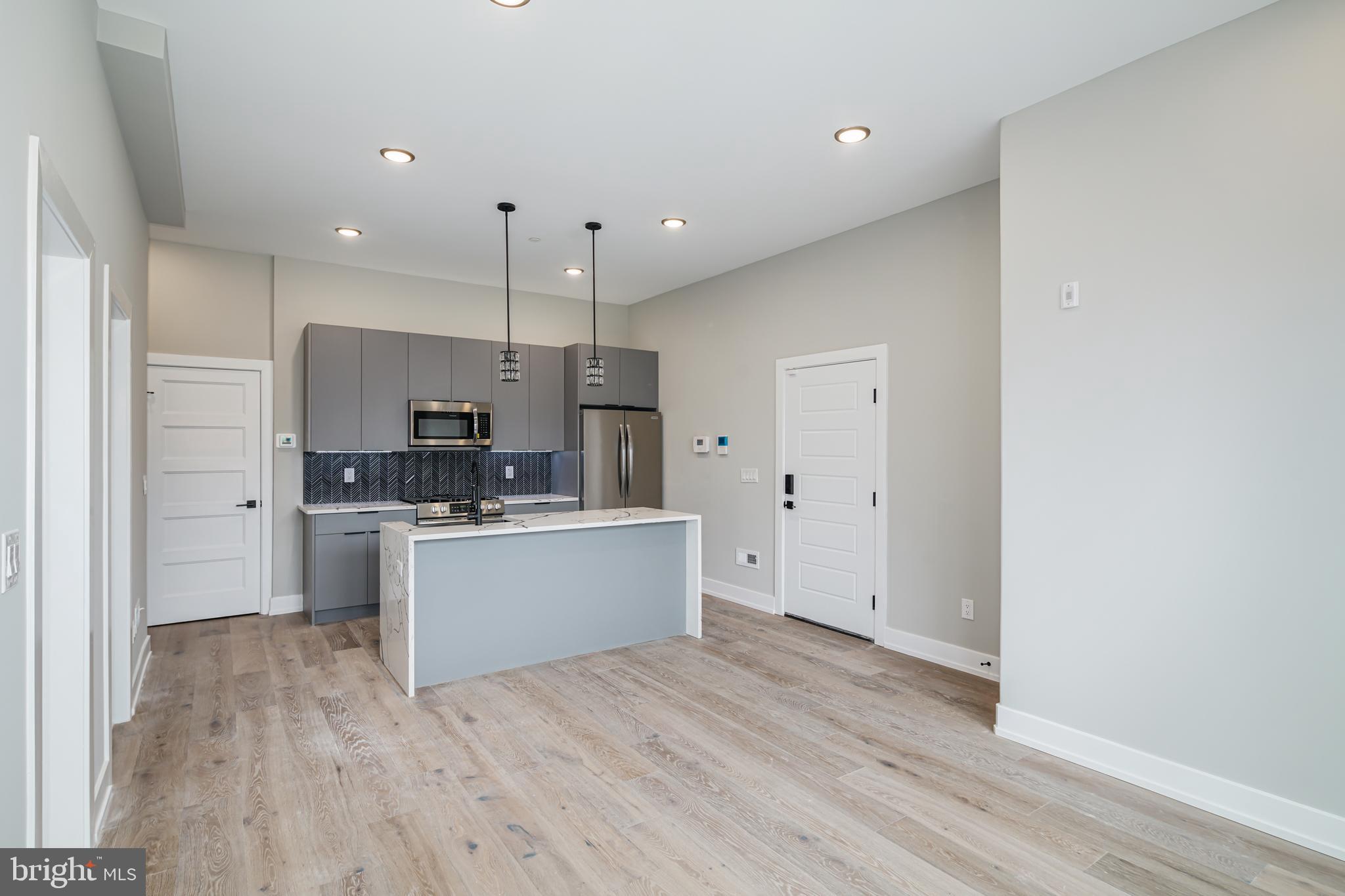 *Photos are of a similar property with same builder. This is currently under renovations.
This 2 bed/ 1 bath unit will feature a spacious and open floor plan. The kitchen features Hardwood floors throughout, with modern stainless steel appliances and ample cabinetry. Large rooms with natural light, central A/C and heating, as well as a washer & dryer. Great location, close to University city with easy access to public transportation and I-76.
Tenants are responsible for the following utilities:
Water $50/mo flat fee (subject to change depending on the number of tenants)
Electric (based on usage)
Gas (based on usage, if applicable)
Internet