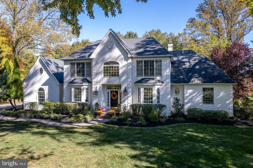 New Hardi Plank being installed by Reaction Exteriors.  This home is already stunning, just wait until you see it with the new  exterior! Elegant & sophisticated French Provincial perfectly poised on two gorgeous acres within the acclaimed Woods at Sweetwater community. Talk about curb appeal, this stately home is stunning and will wow you around every corner. You will be immediately impressed with the welcoming foyer featuring a curved staircase, marble floor and soaring two story ceiling.  Whether you are entertaining or simply enjoying a quiet evening at home the formal dining room has the ideal ambiance with a gas fireplace, crown molding and a convenient butler's pantry with granite counter. Formal living room with hardwood floors. The gathering areas in this fine home are amazing from the two story family room with stately floor to ceiling wood burning fireplace and French doors to the deck  to the gourmet kitchen with high end appliances and granite tops you will not be disappointed. The breakfast area can accommodate a large table and opens to a beautiful sun room with French doors to the deck. Hard to find first floor primary suite featuring trey ceiling with up lighting, French doors to the deck, ideal for late night visits to the hot tub, lavish primary bath with jacuzzi tub, luxurious shower and heated 18 x 18 ceramic tile floor set on a diagonal for added elegance.  First floor spacious study with built ins. The second floor has a great layout with bedroom # 2 including an ensuite, large walk in closets and sophisticated fixtures. Bedroom # 3 & # 4 with Jack & Jill bathroom, very nicely appointed with walk in closets and large walk in attic area. The lower level is walk out and has bright windows for great use of this space. Entertaining  is a breeze with wet bar, large family room and powder room. Fitness area and plenty of storage space. You will love the low taxes and West Chester School District featuring the Rustin High School. Talk about the perfect location, this is it. Close proximity to the new Wawa Train Station, Rt 476, the gorgeous town of West Chester & downtown Media is less than 15 minutes.   The perfect combination of a beautiful rural setting and accessibility to shopping and nice restaurants. Create many memories in this mint condition gem on two stunning acres within a beautiful cul-de-sac community. The seller Andrea B. Connors is a licensed Associate Broker in Pennsylvania.