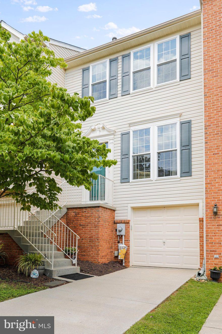 Welcome Home! This lovely 3 BR 2 and a half bath Townhome in Cloverleaf has been well cared for and cherished by only one owner. The many recent updates for comfort now become the new buyer's peace of mind. Roof(2018, transferable lifetime warranty ) Brand new storm door (8/9/23 lifetime transferable warranty) HVAC/Heating/Smart thermostat(2020) Hot water heater(2016) Windows, upper level and living room(2014, Warranty as well) The upgraded sliding door to enter the deck(composite 2018)makes for tons of natural light. The kitchen with an extra bump out boasts beautiful granite countertops, upgraded cabinetry, pantry and an island with seating. The attached dining room and kitchen both have hardwood flooring and plenty of space.  The upper level has impressive cathedral ceilings and a skylight. The primary bedroom has a walk-in closet and attached bathroom with double vanity, soaking tub and walk-in shower. The garage offers a secondary entrance, into the lower level with full-sized laundry, storage and additional family room with gas fireplace. Although tucked back in a quiet nook of this wonderful neighborhood, it's still convenient to major highways, commuter routes, the MARC train, shopping, restaurants, and recreation. Schedule your showing today!